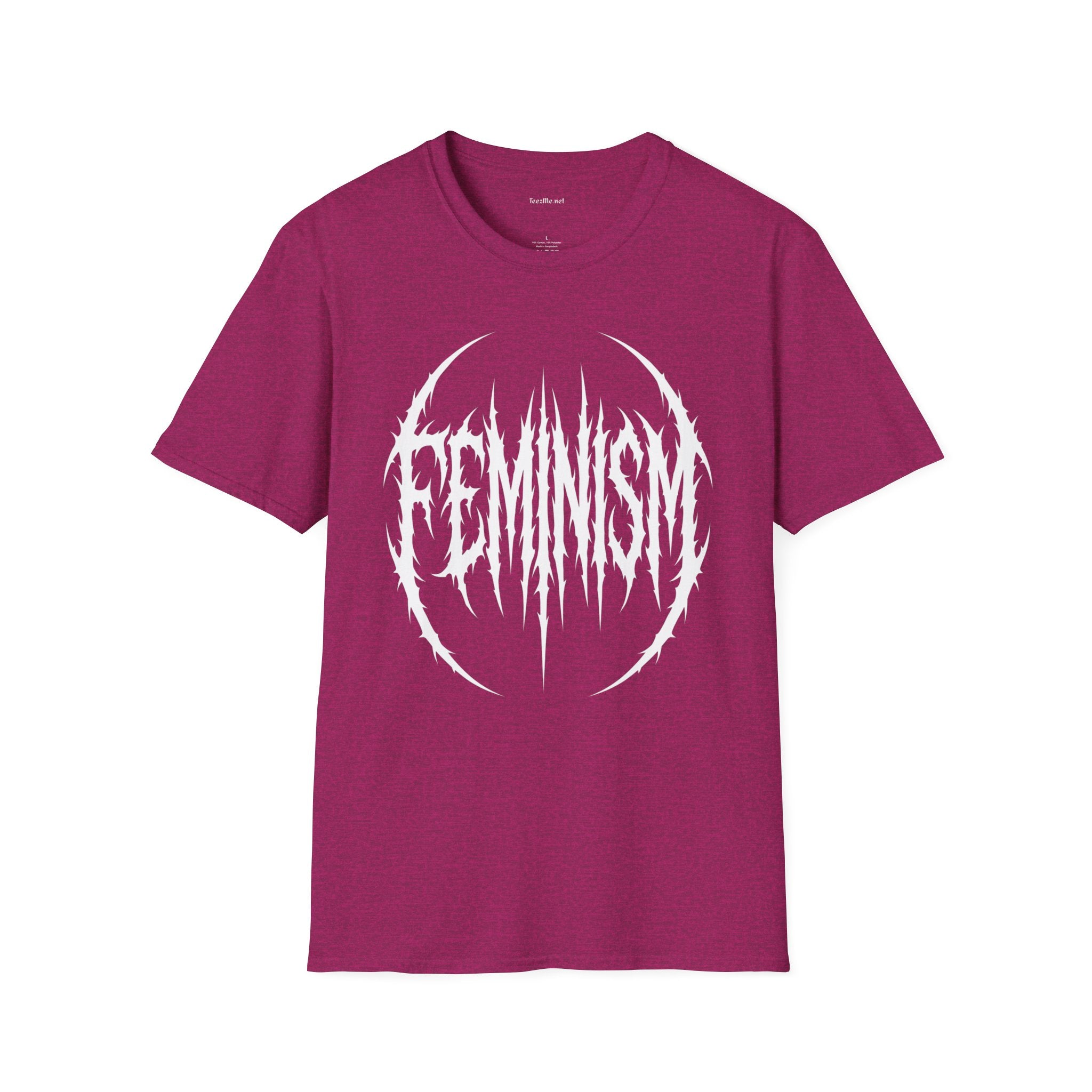 Feminism Black Metal Logo T-Shirt — Gothic Feminist Statement Tee