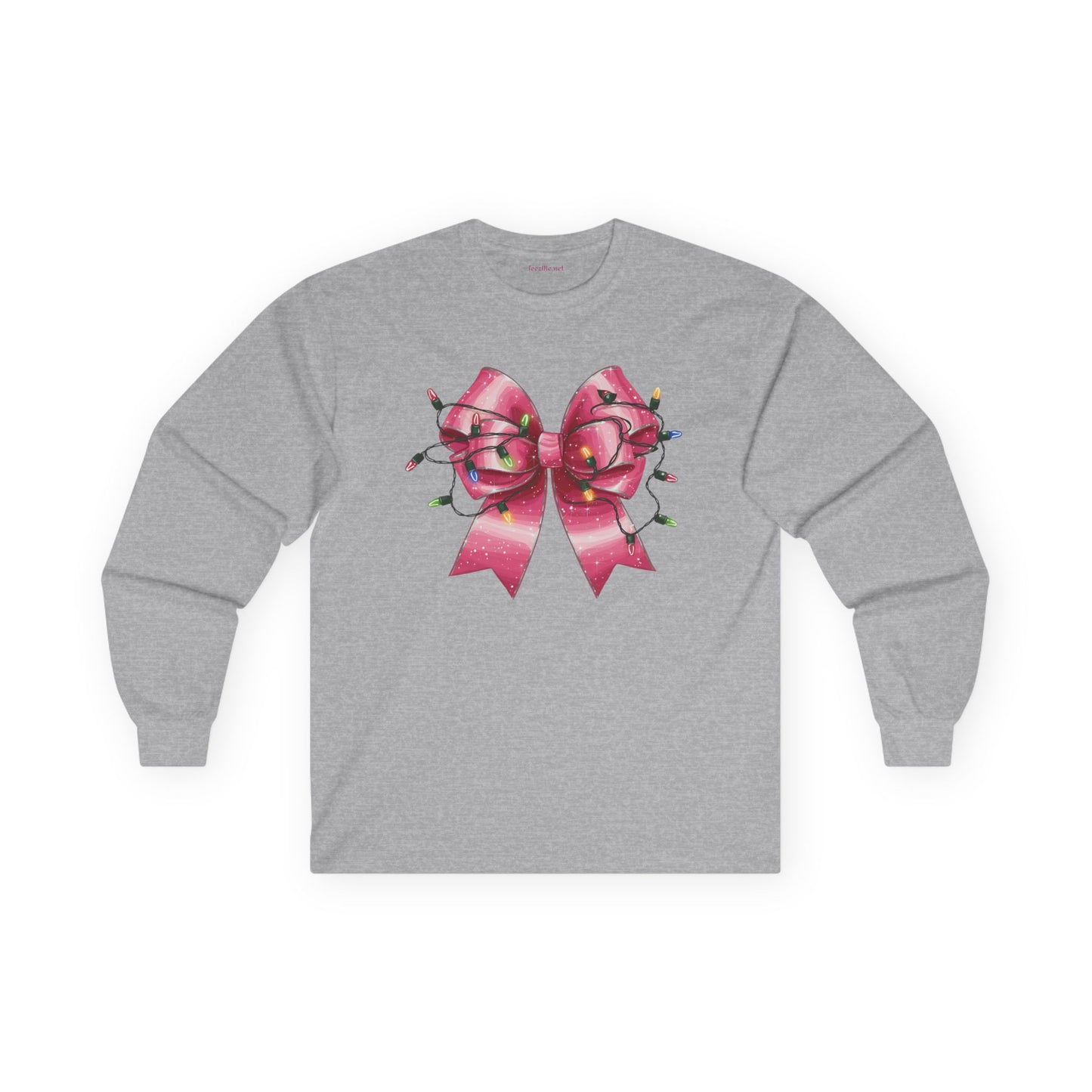 Pink Bow with Lights Unisex Ultra Cotton Long Sleeve Tee