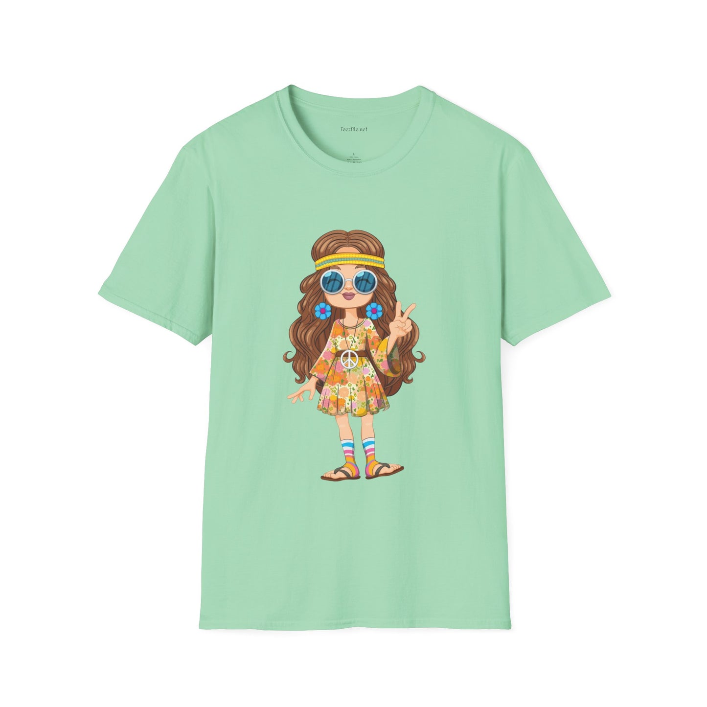 Hippie Girl - Unisex Ultra Cotton Tee 100% Cotton Graphic