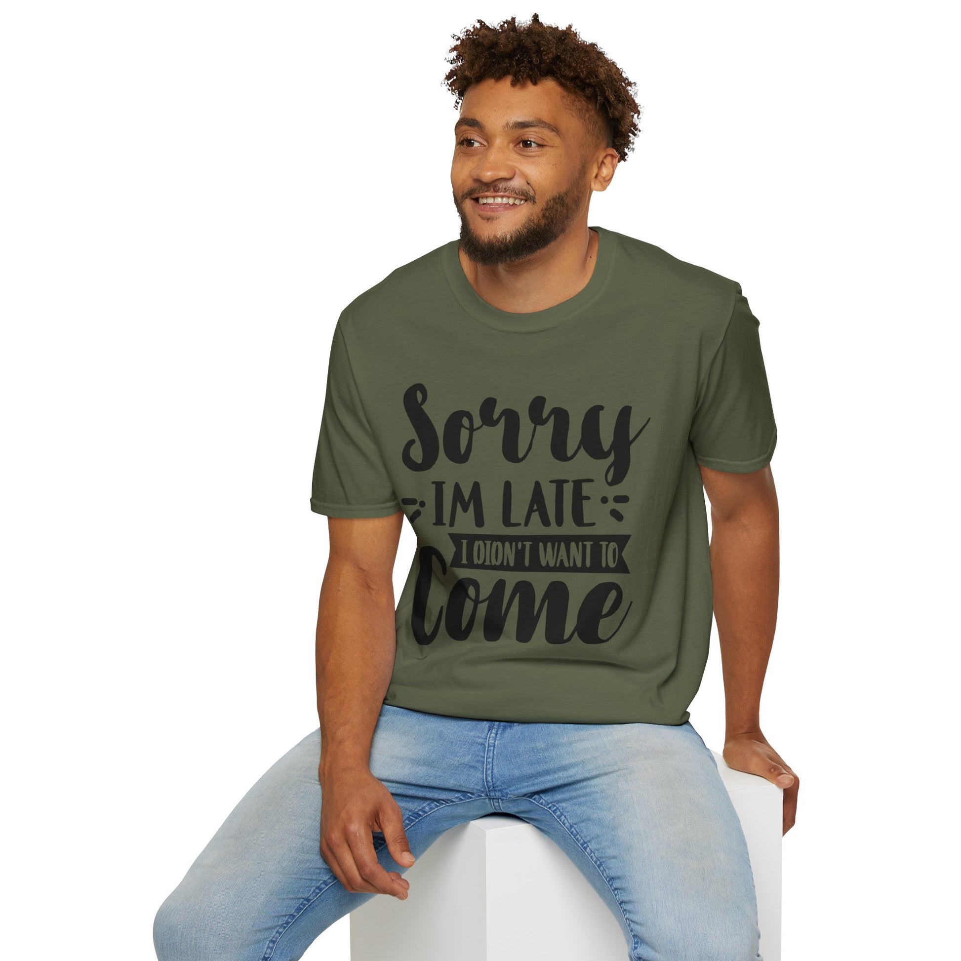 Sorry I'm late - Unisex Softstyle T-Shirt 100% Cotton Graphic