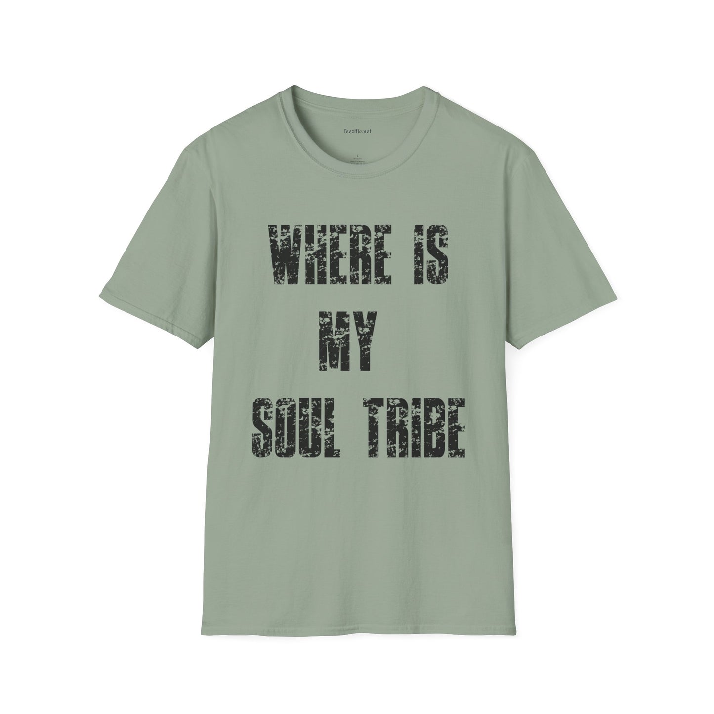 Where Is My Soul Tribe (Grunge) Unisex Soft Style T-Shirt 100% Cotton Graphic
