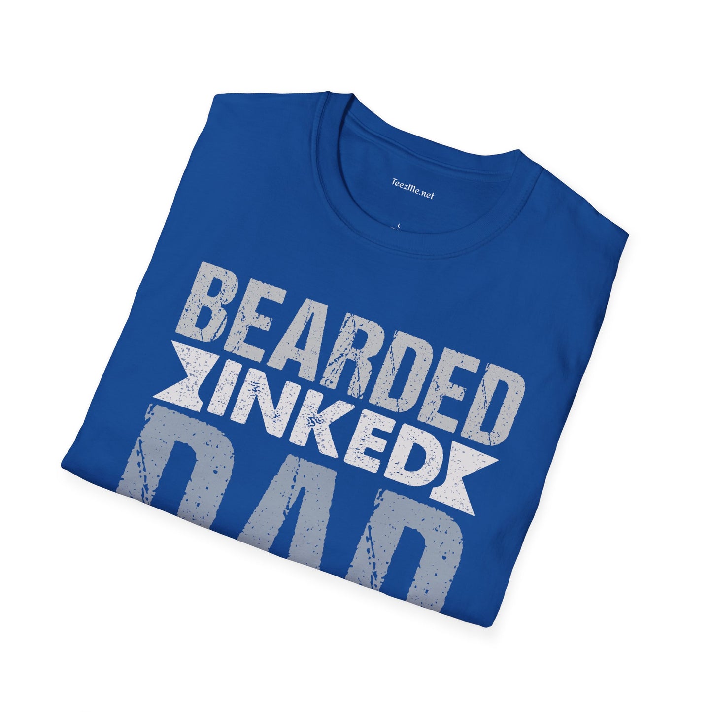 Bearded Inked Dad Unisex Style T-Shirt 100% Cotton Graphic