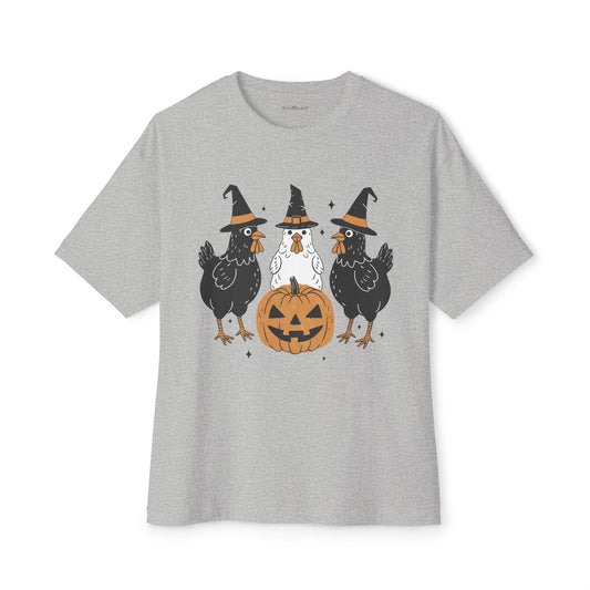 Witchy Chickens Unisex Oversized Boxy Tee