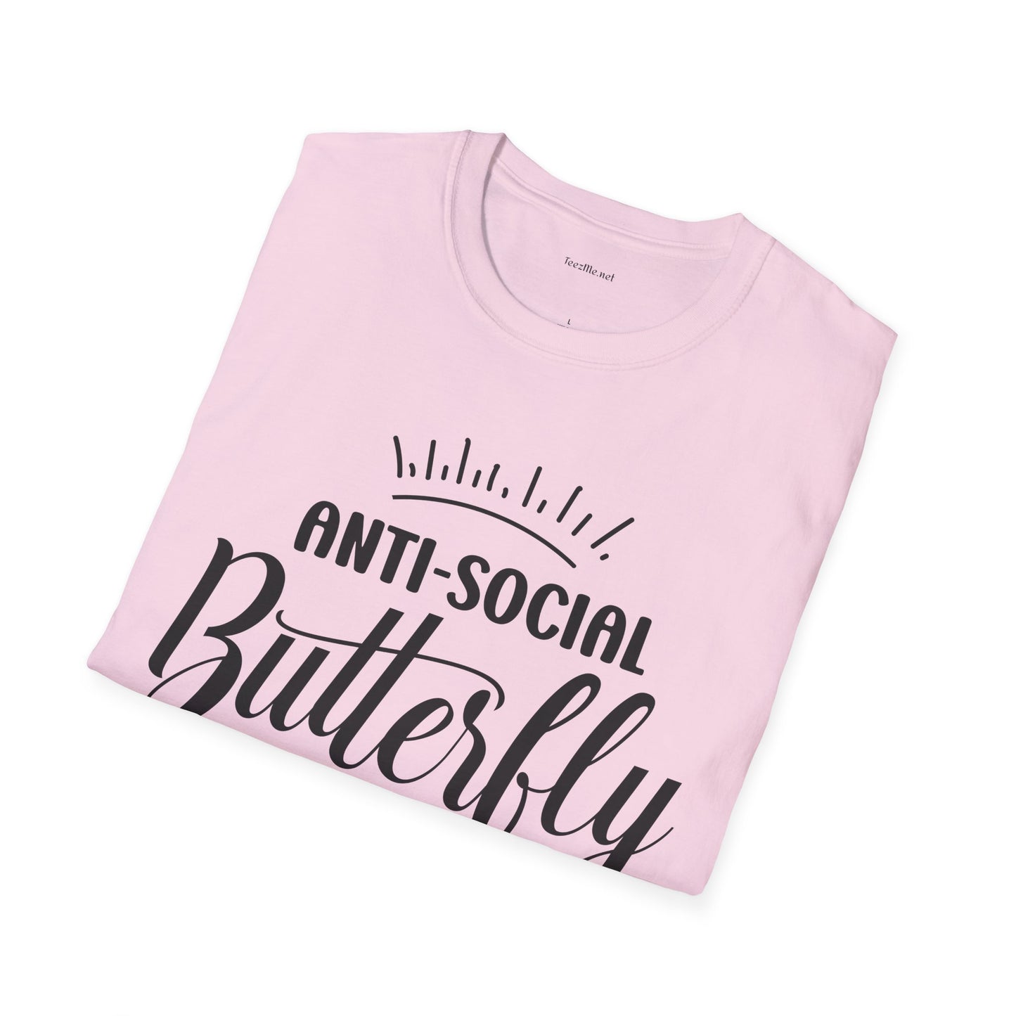 Anti-social Butterfly - Unisex Softstyle T-Shirt 100% Cotton Graphic