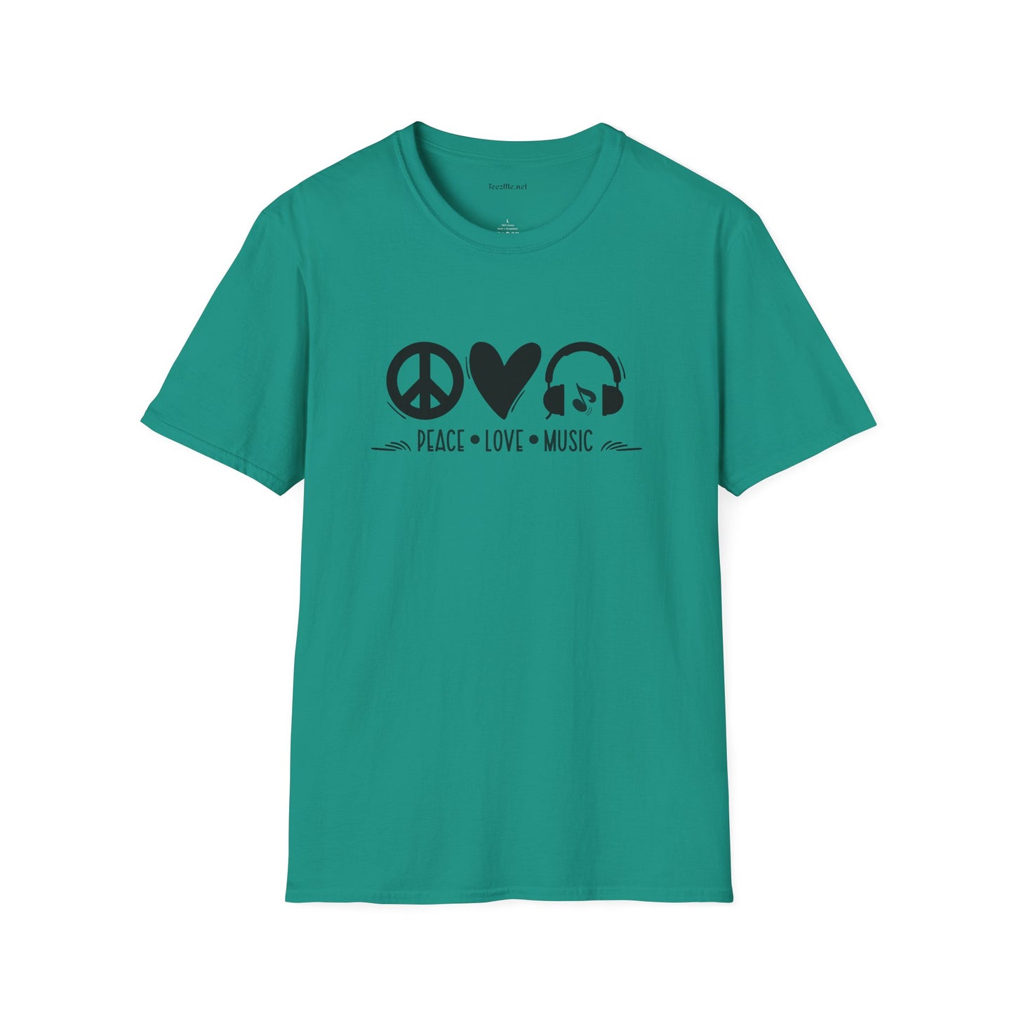 Peace Love Music - Unisex Softstyle T-Shirt 100% Cotton Graphic