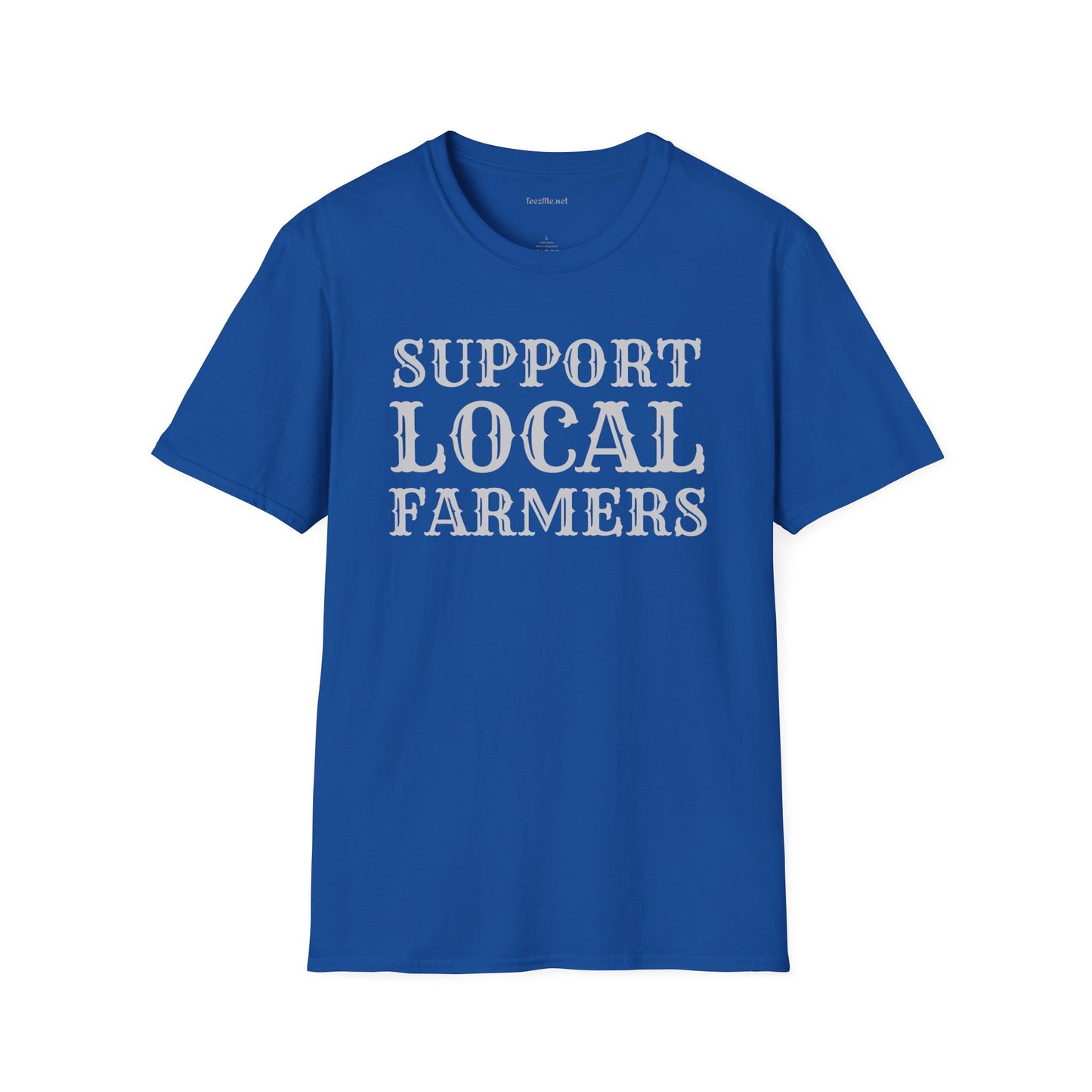 Support Local Farmers 02 Unisex Softstyle T-Shirt 100% Cotton
