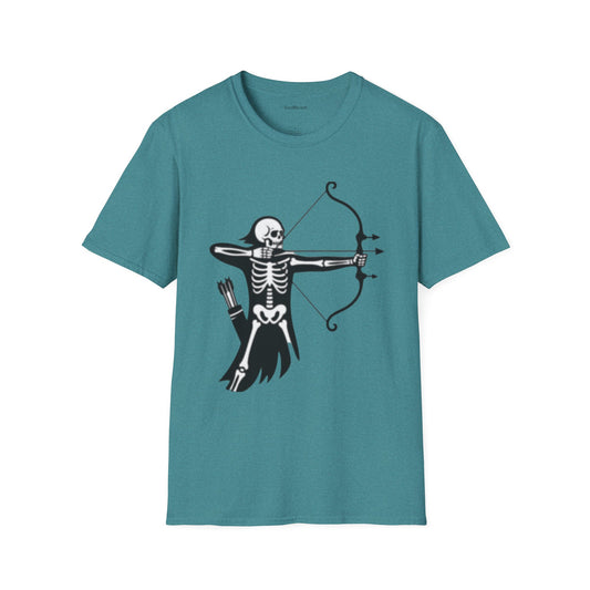 Skeleton Archer Unisex Softstyle T-Shirt 100% Cotton Graphic