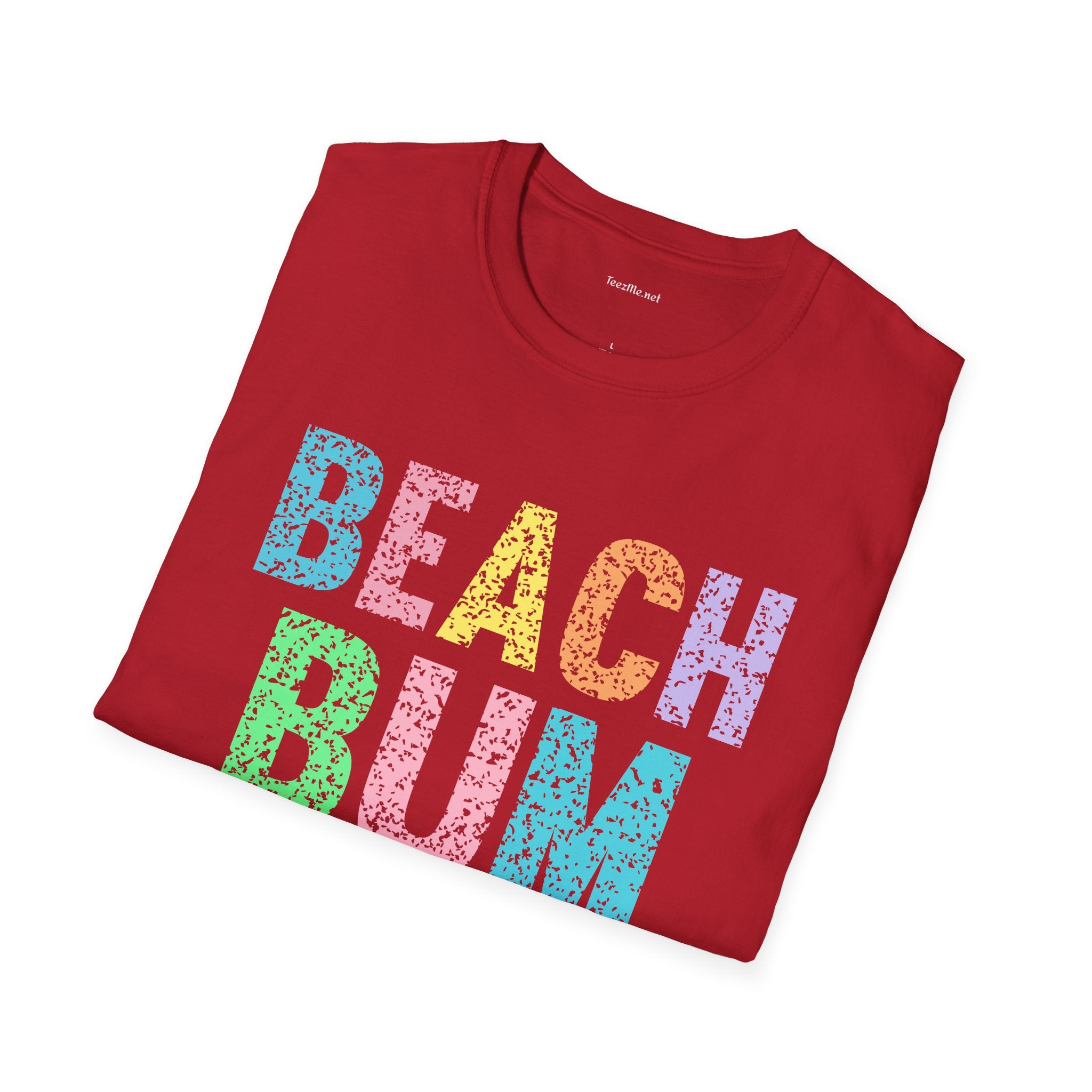 Beach Bum - Unisex Softstyle T-Shirt 100% Cotton Graphic