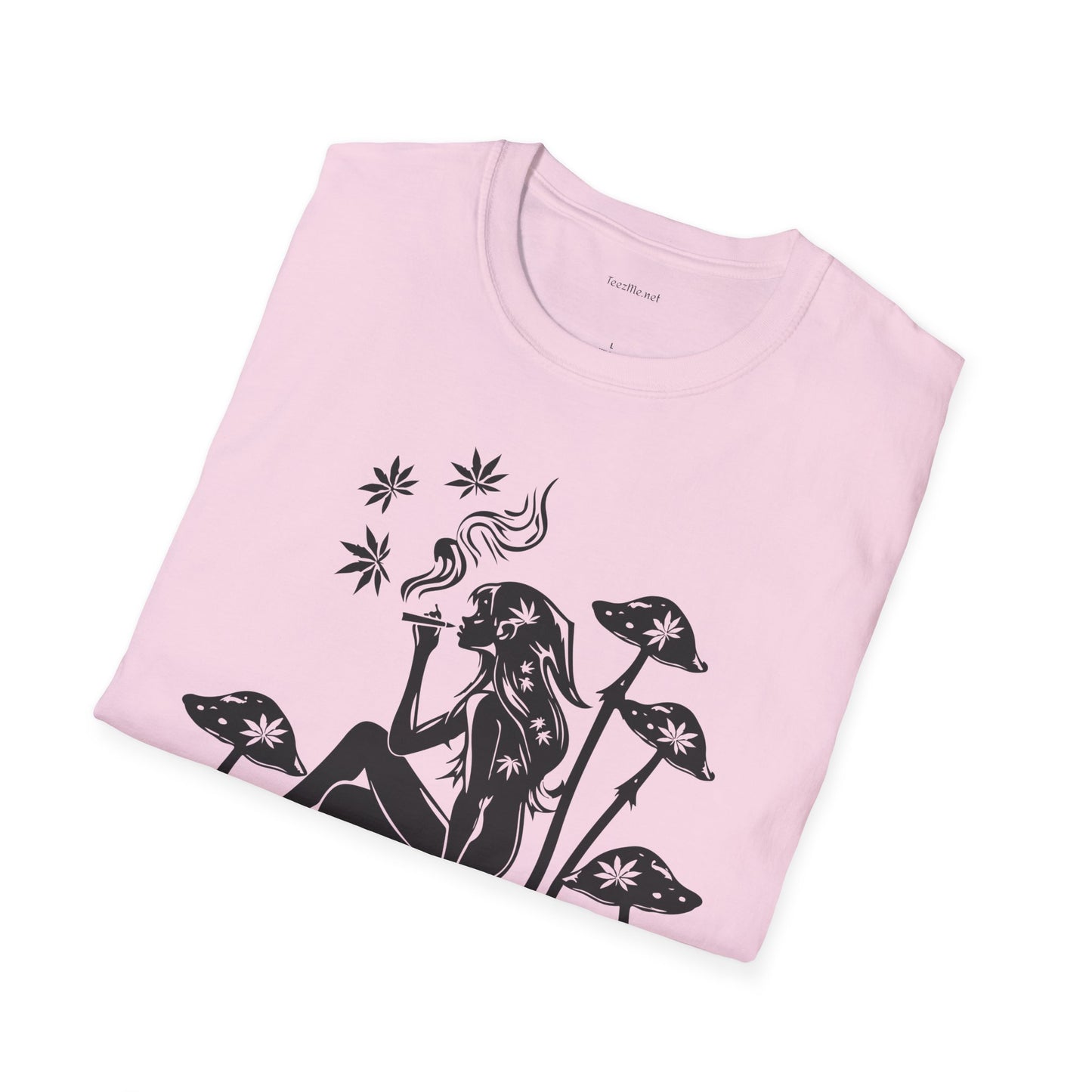 Fairy Smoking Weed - Unisex Softstyle T-Shirt 100% Cotton Graphic