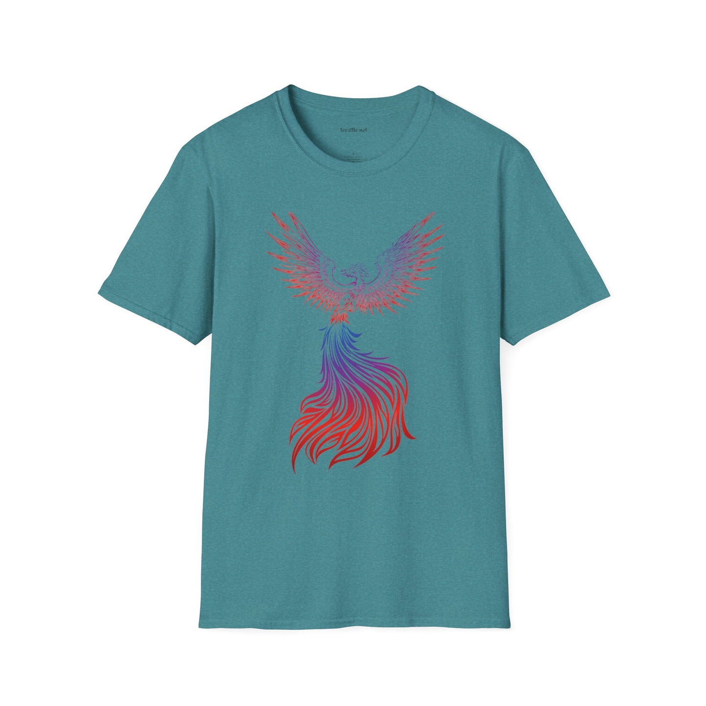 Phoenix rising (image)- Unisex Softstyle T-Shirt 100% Cotton Graphic
