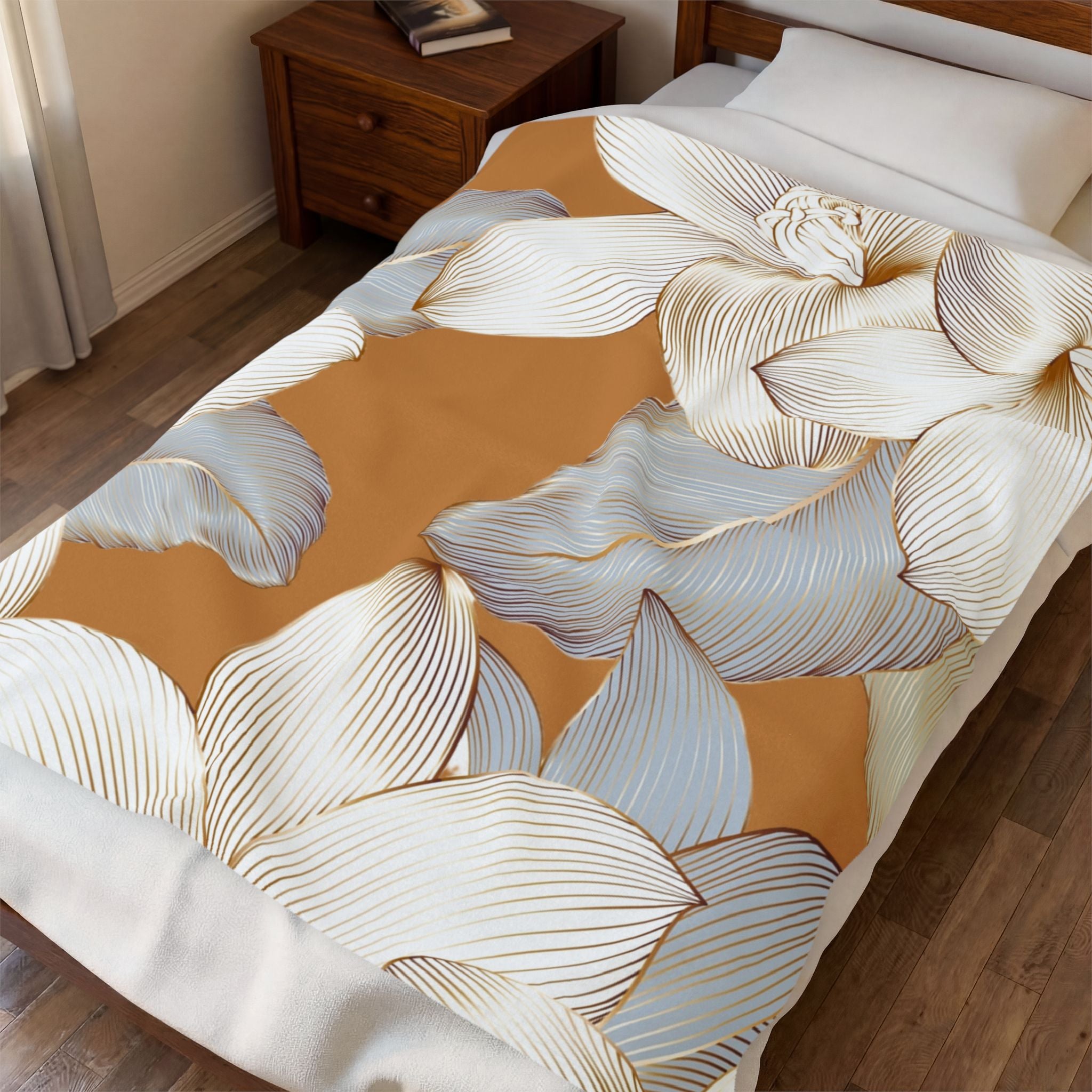 Floral Dreams Velveteen Plush Blanket