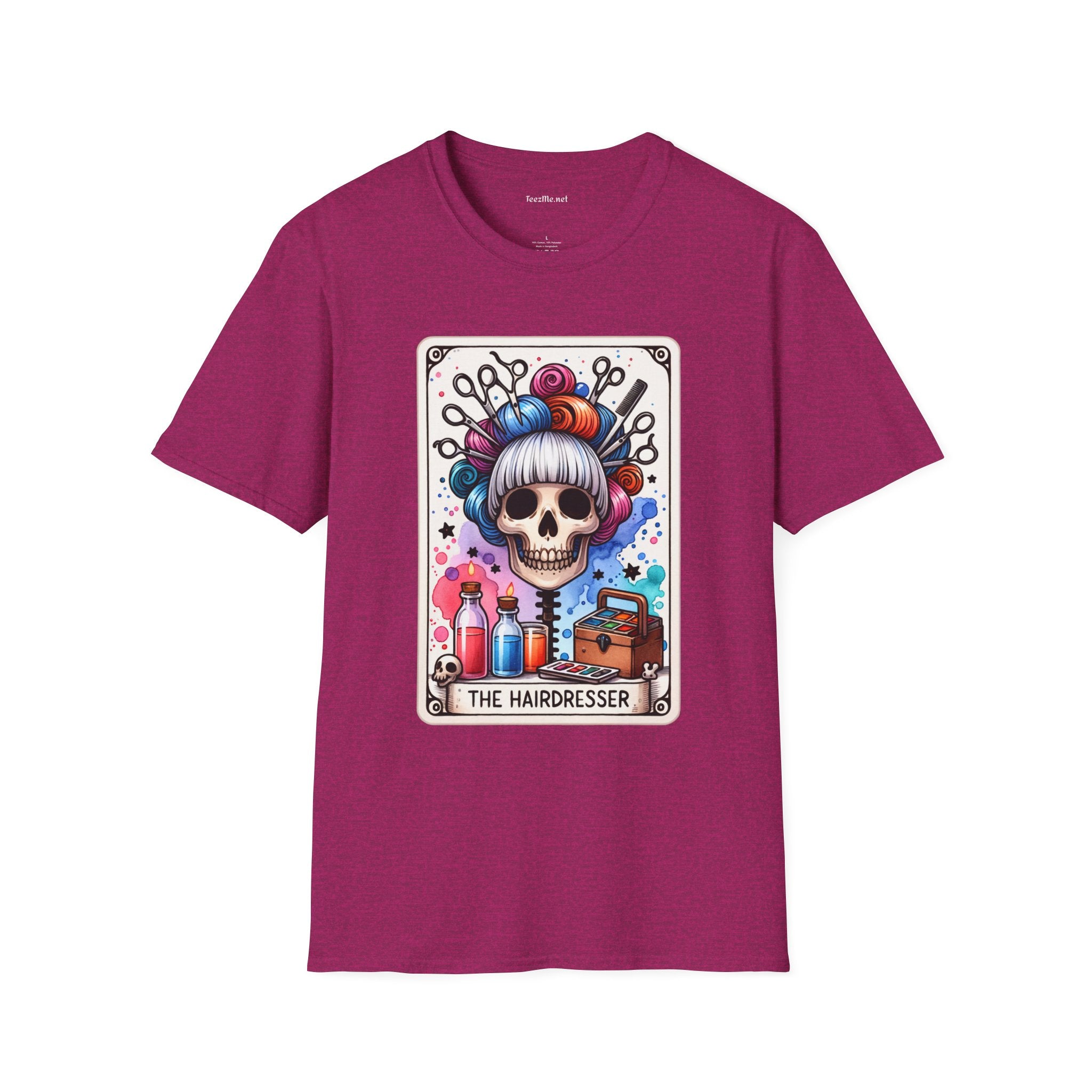 The Hairdresser Tarot Card Unisex Softstyle T-Shirt 100% Cotton Graphic