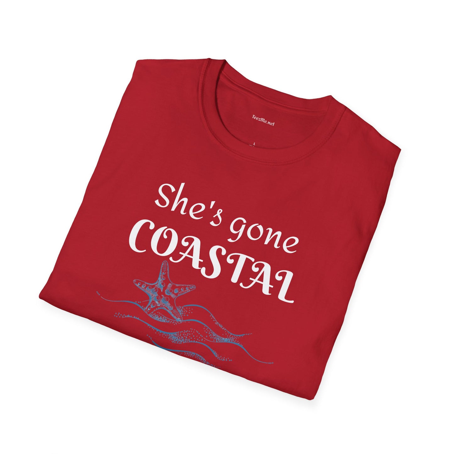 She's gone COASTAL - Unisex Softstyle T-Shirt 100% Cotton Graphic