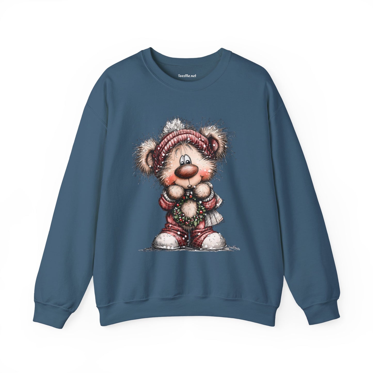 Whimsical Christmas Bear 01 Unisex Heavy Blend™ Crewneck Sweatshirt