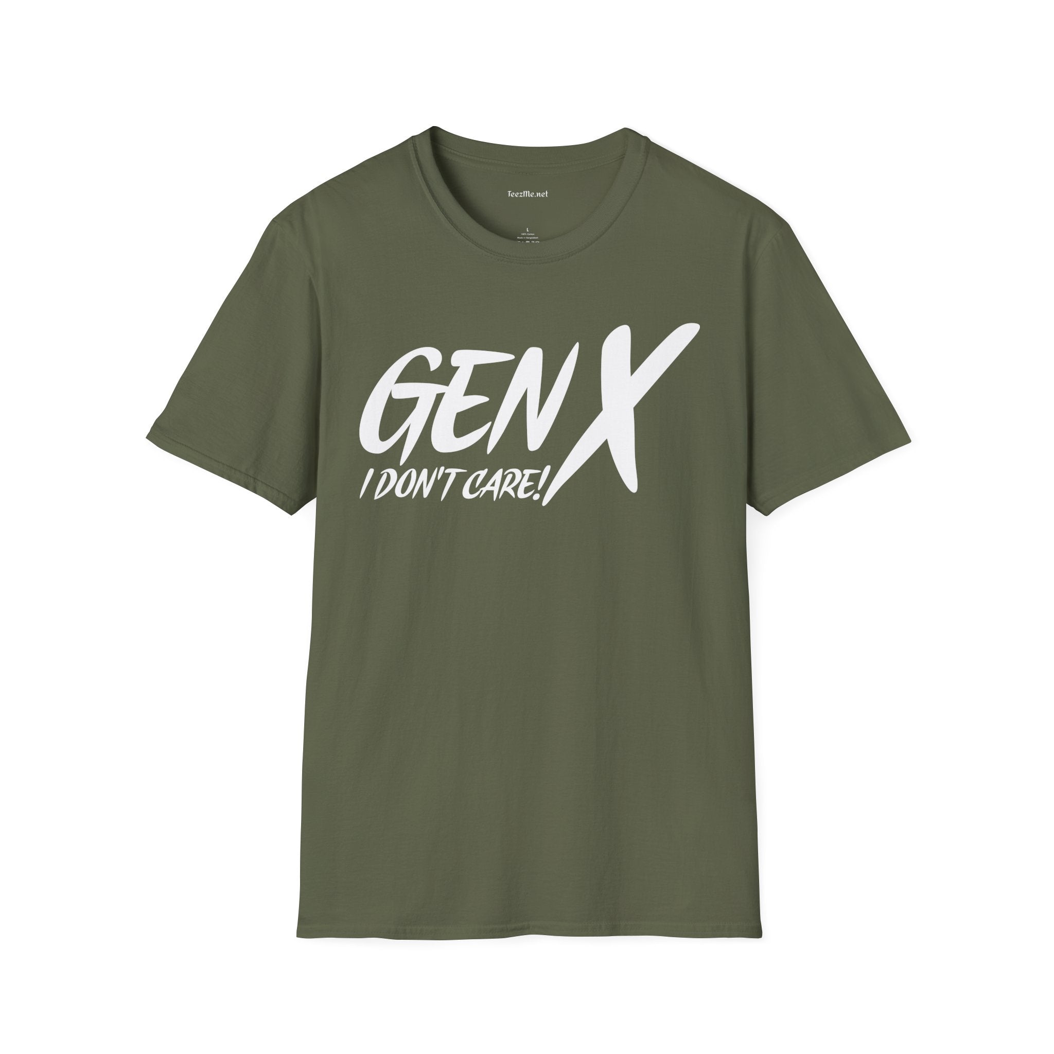 GEN X (I don't care) Unisex Soft Style T-Shirt 100% Cotton Graphic
