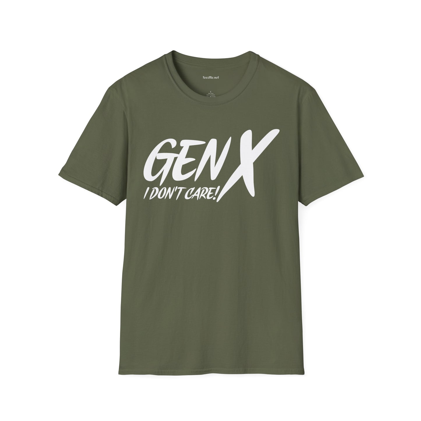 GEN X (I don't care) Unisex Soft Style T-Shirt 100% Cotton Graphic