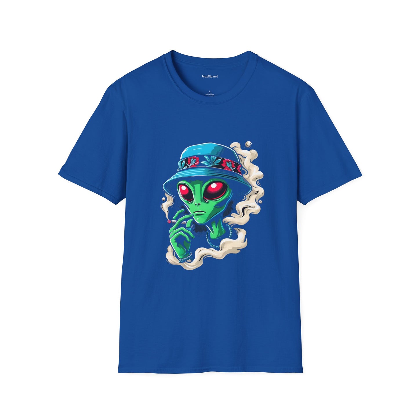 Alien Weed Unisex Softstyle T-Shirt 100% Cotton Graphic