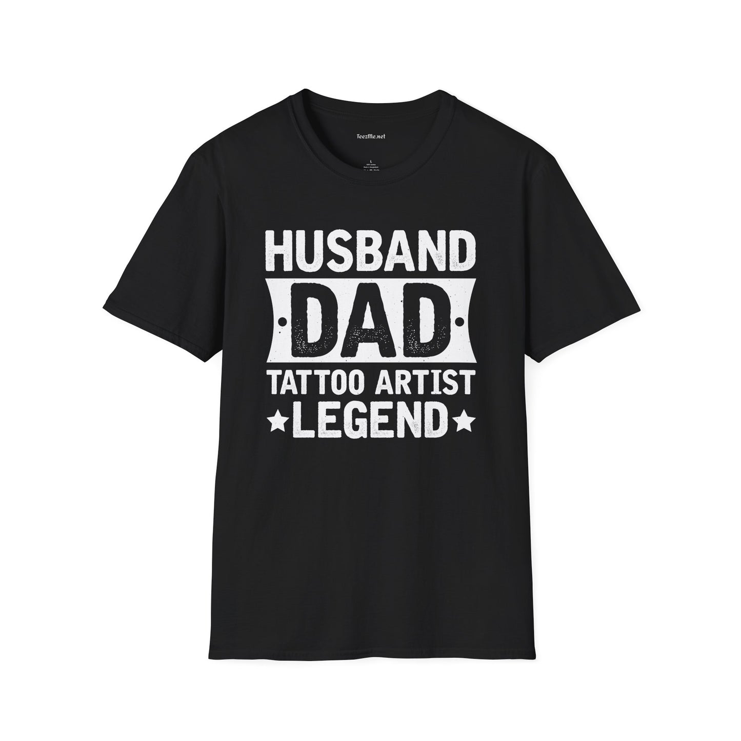 Husband DAD Tattoo Artist Unisex Soft Style T-Shirt 100% Cotton Graphic