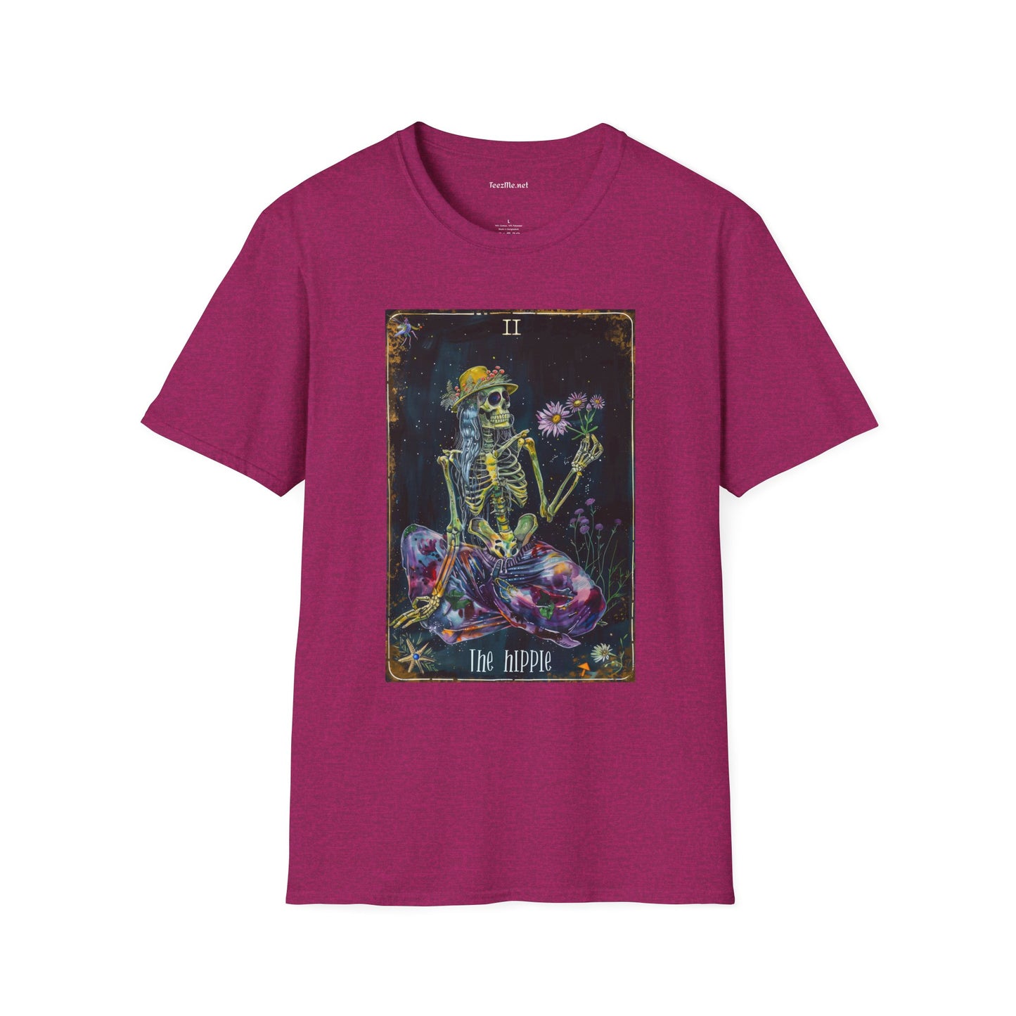 The Hippie Tarot Card Unisex Softstyle T-Shirt 100% Cotton Graphic