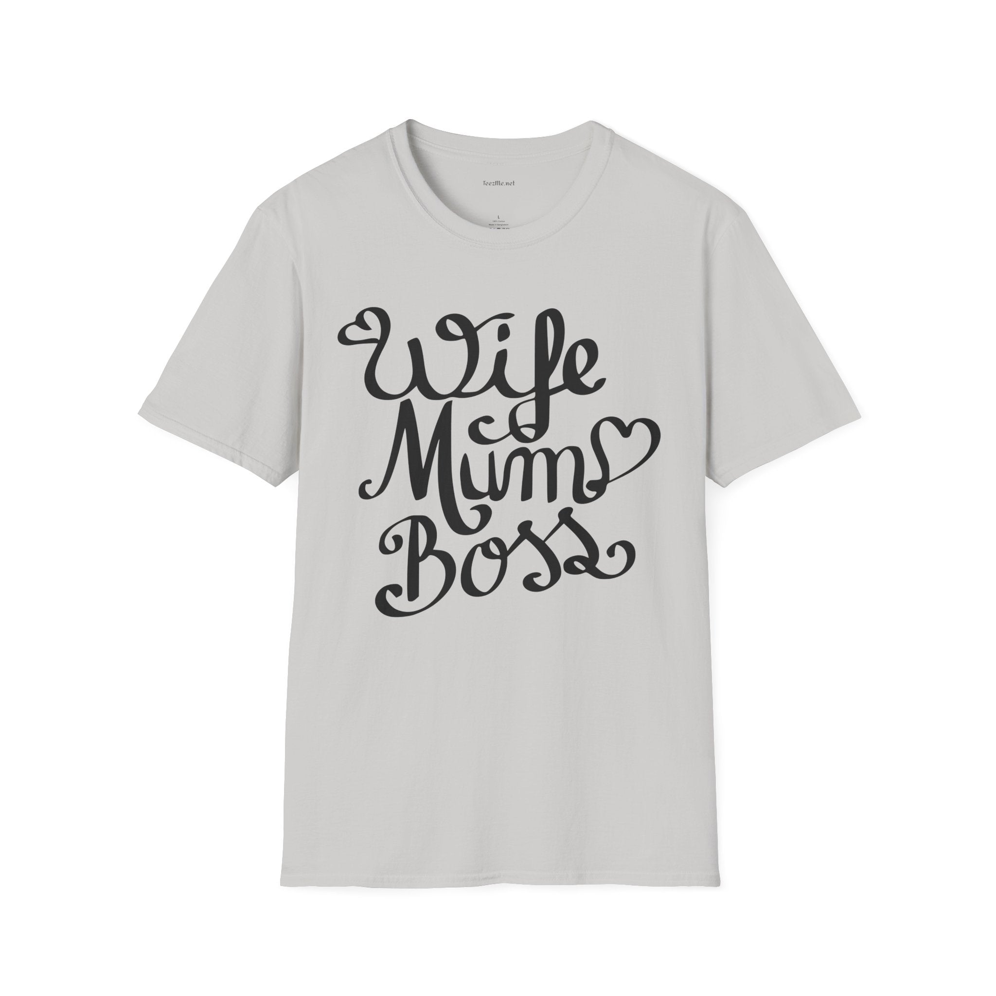Wife Mum Boss - Unisex Softstyle T-Shirt 100% Cotton Graphic