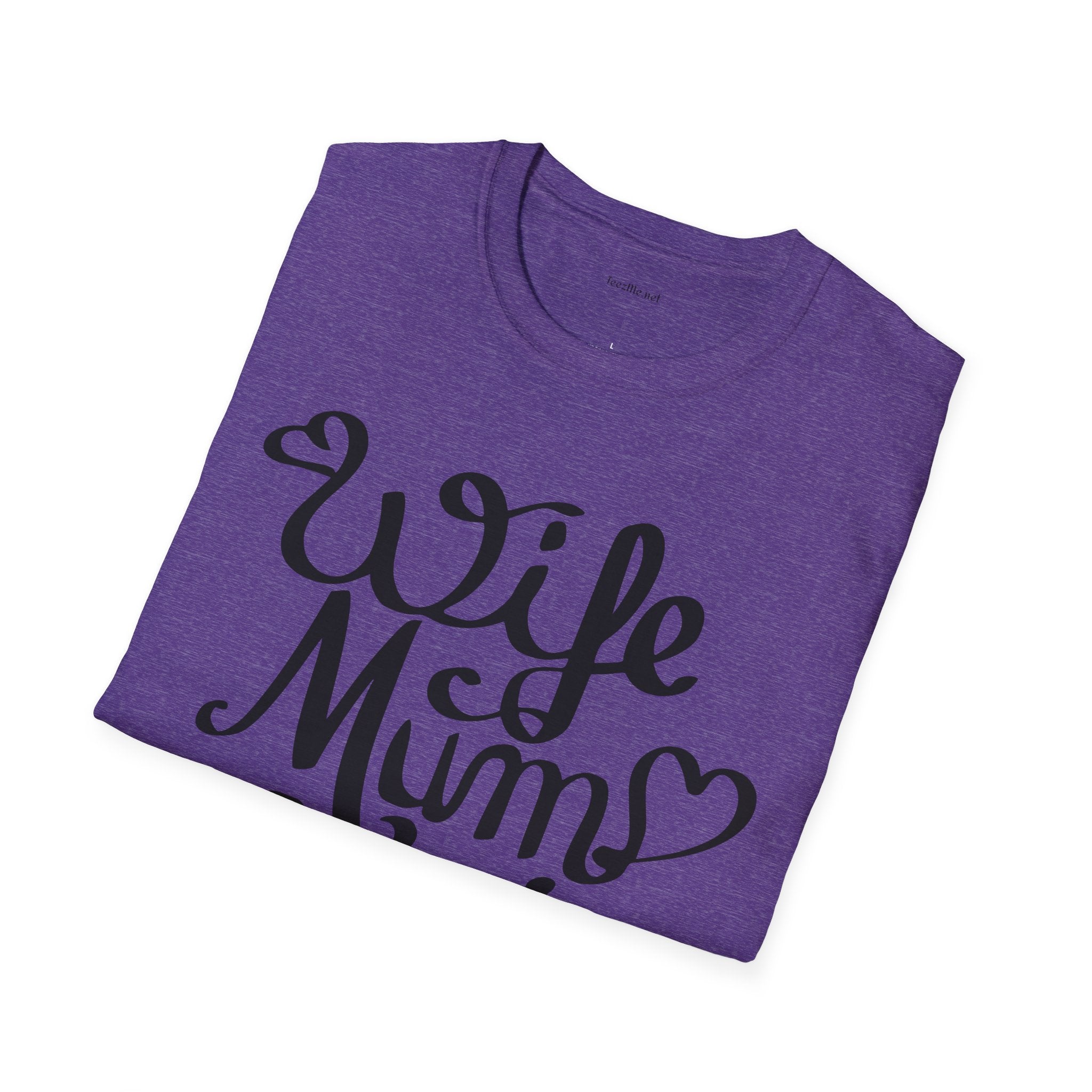 Wife Mum Boss - Unisex Softstyle T-Shirt 100% Cotton Graphic