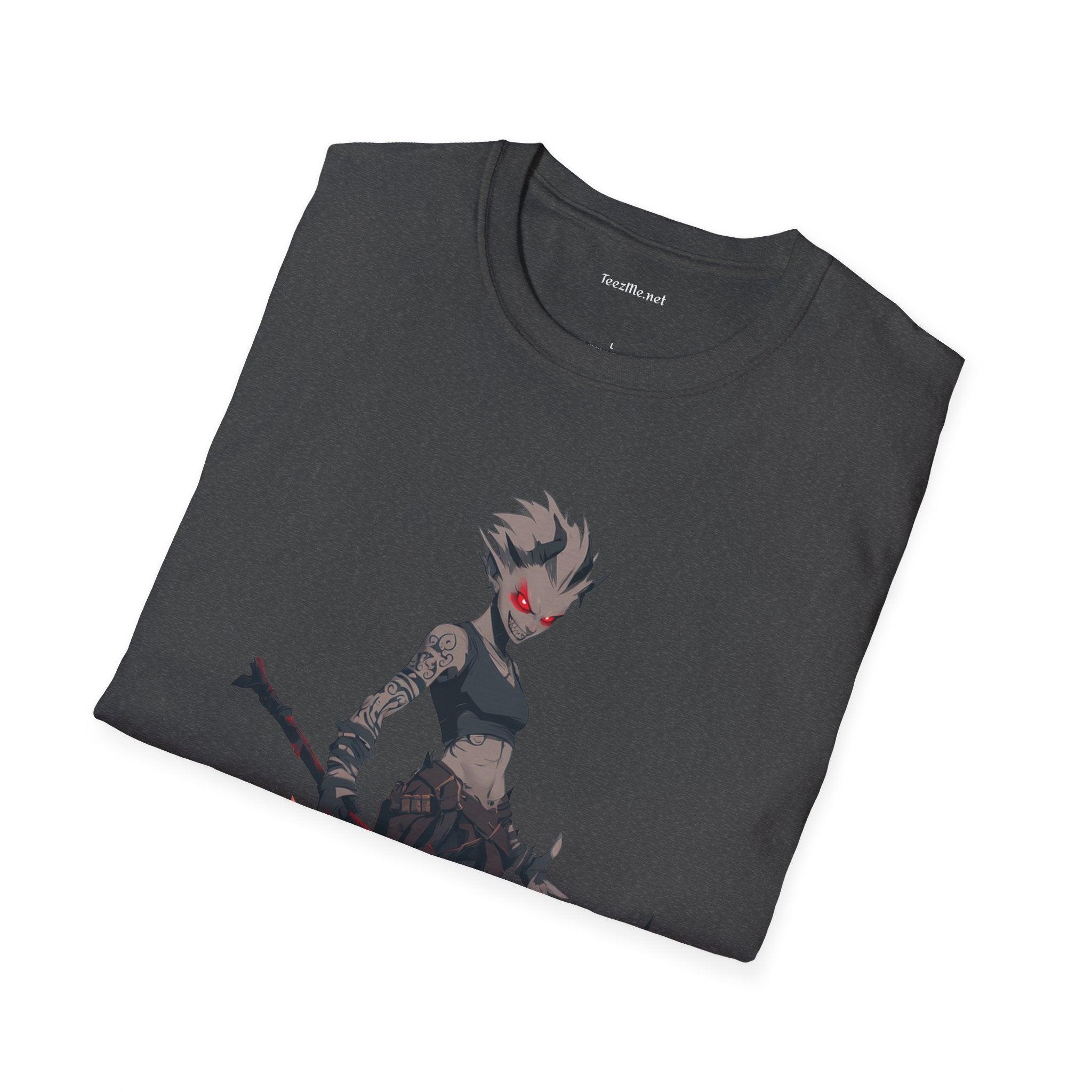 Anime Demon Girl Unisex Softstyle T-Shirt 100% Cotton Graphic