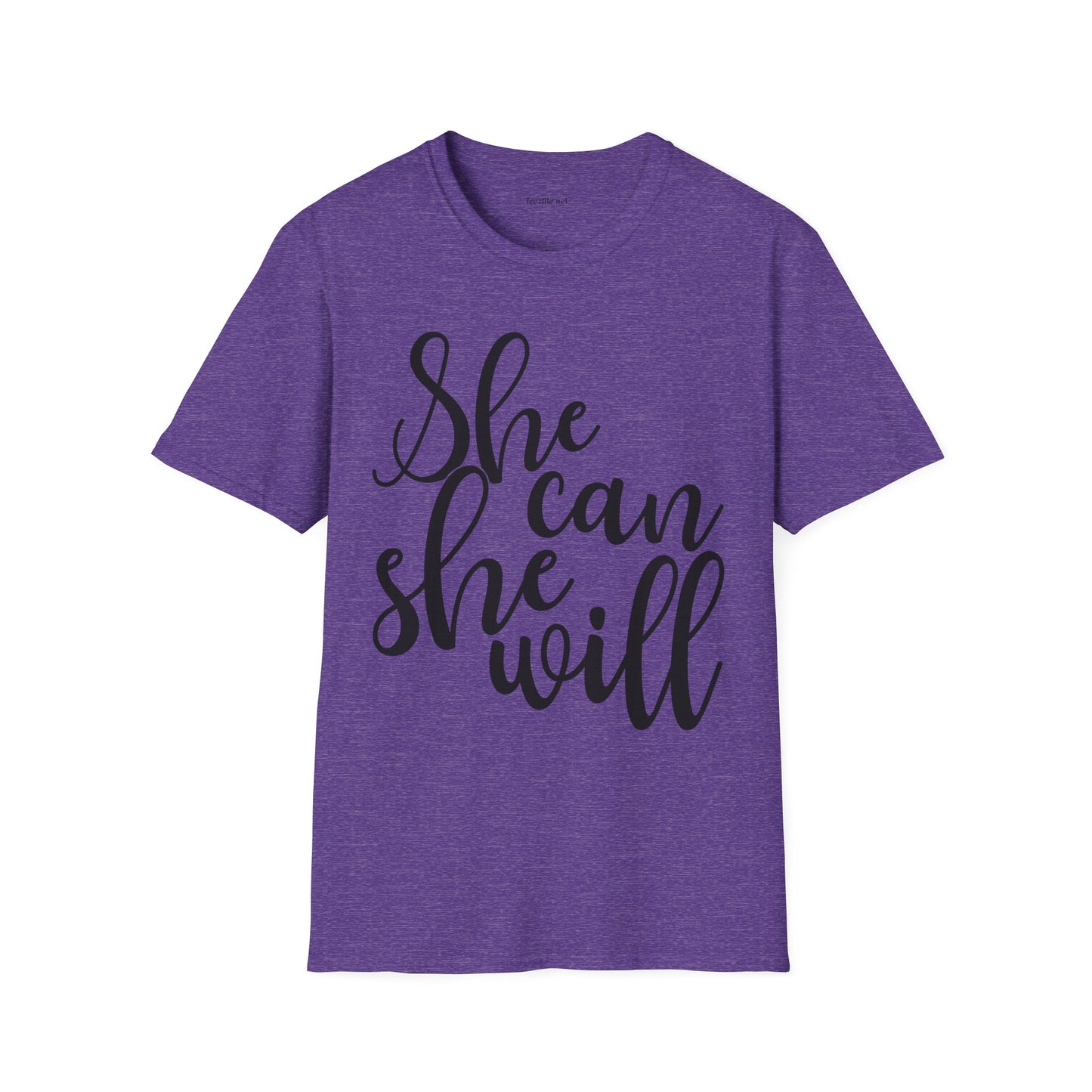 She Can She Will 01 Unisex Soft Style T-Shirt 100% Cotton Graphic
