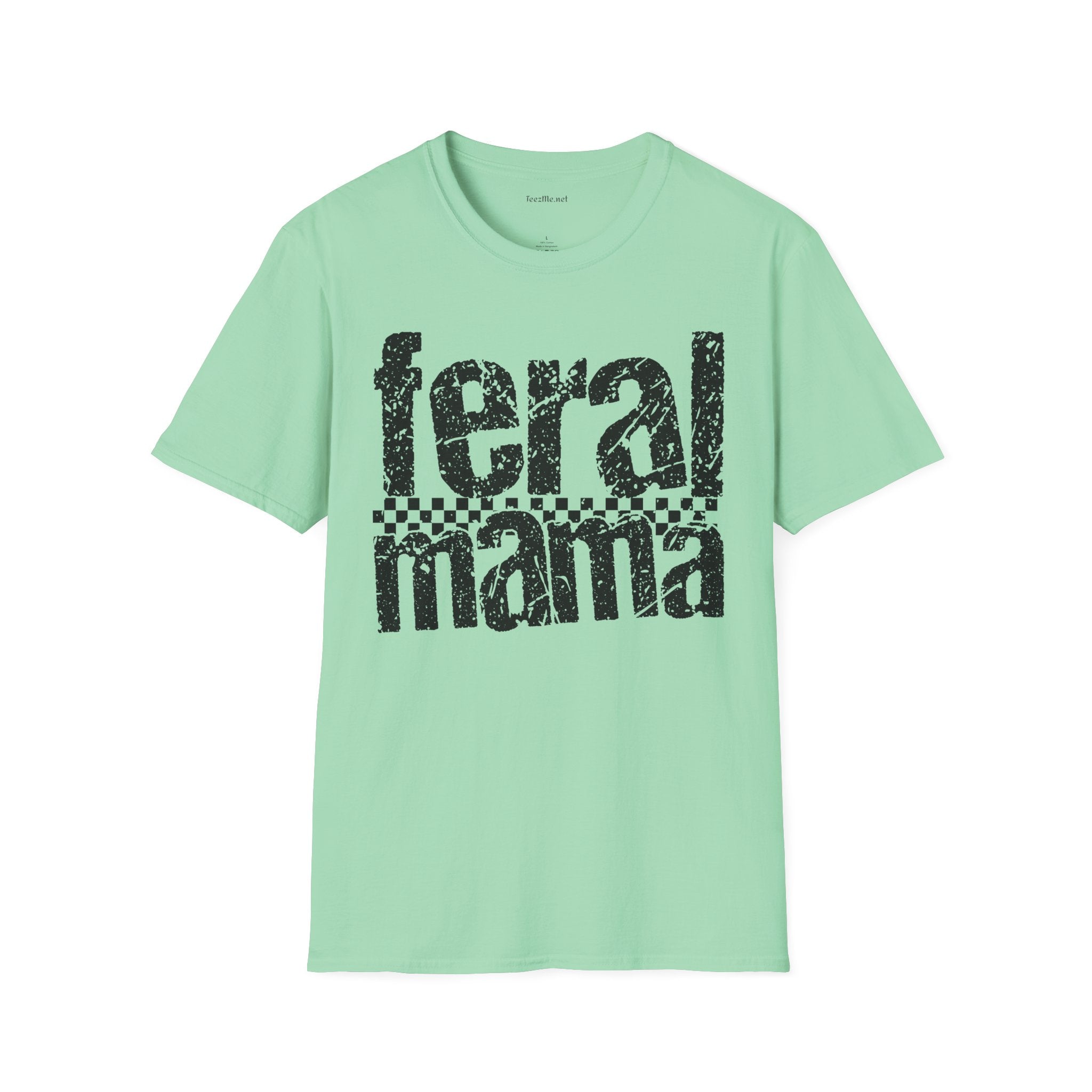 Feral Mama 01 Unisex SoftStyle T-Shirt 100% Cotton Graphic