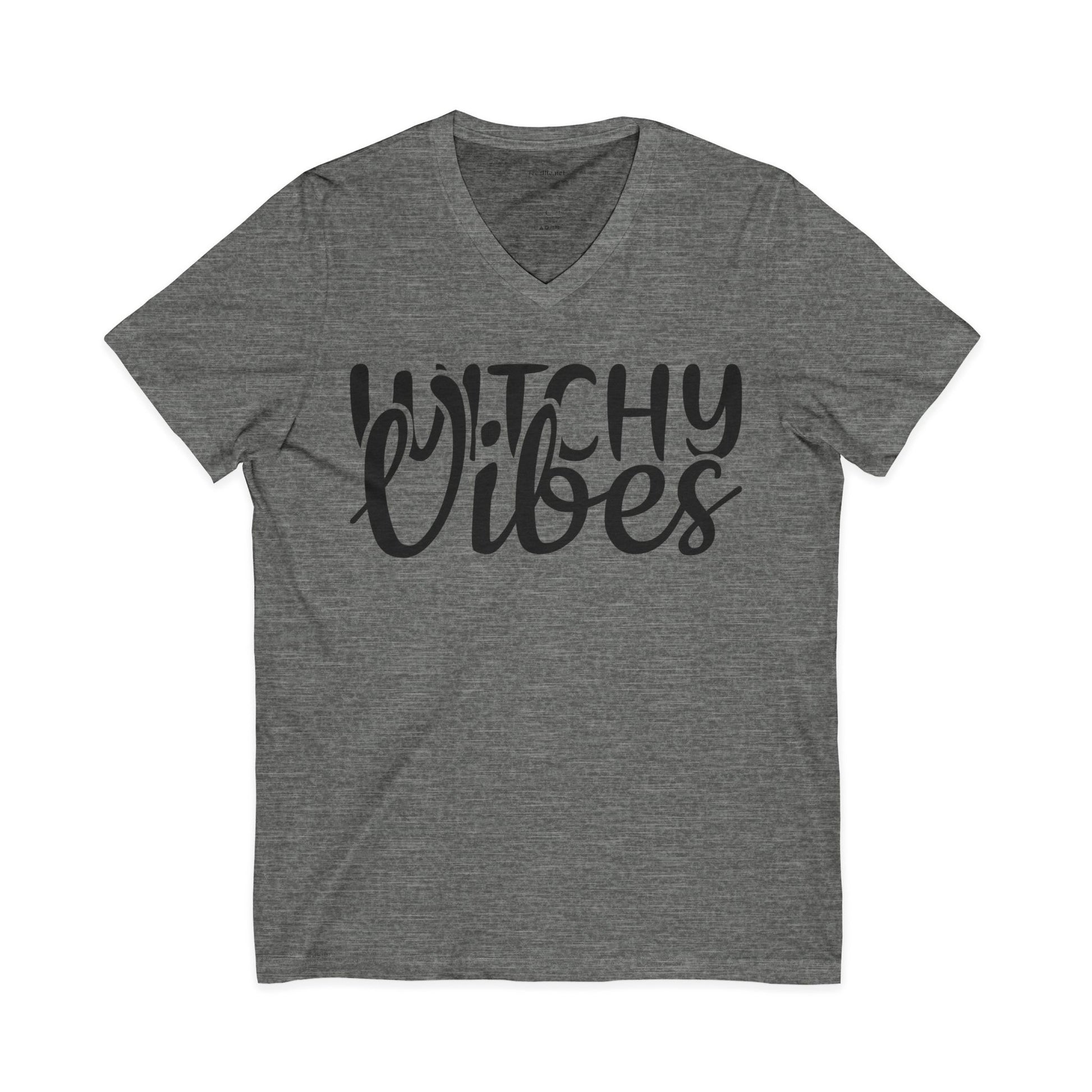 Witchy Vibes V-Neck Tee — Halloween Witch Shirt for Spooky Season