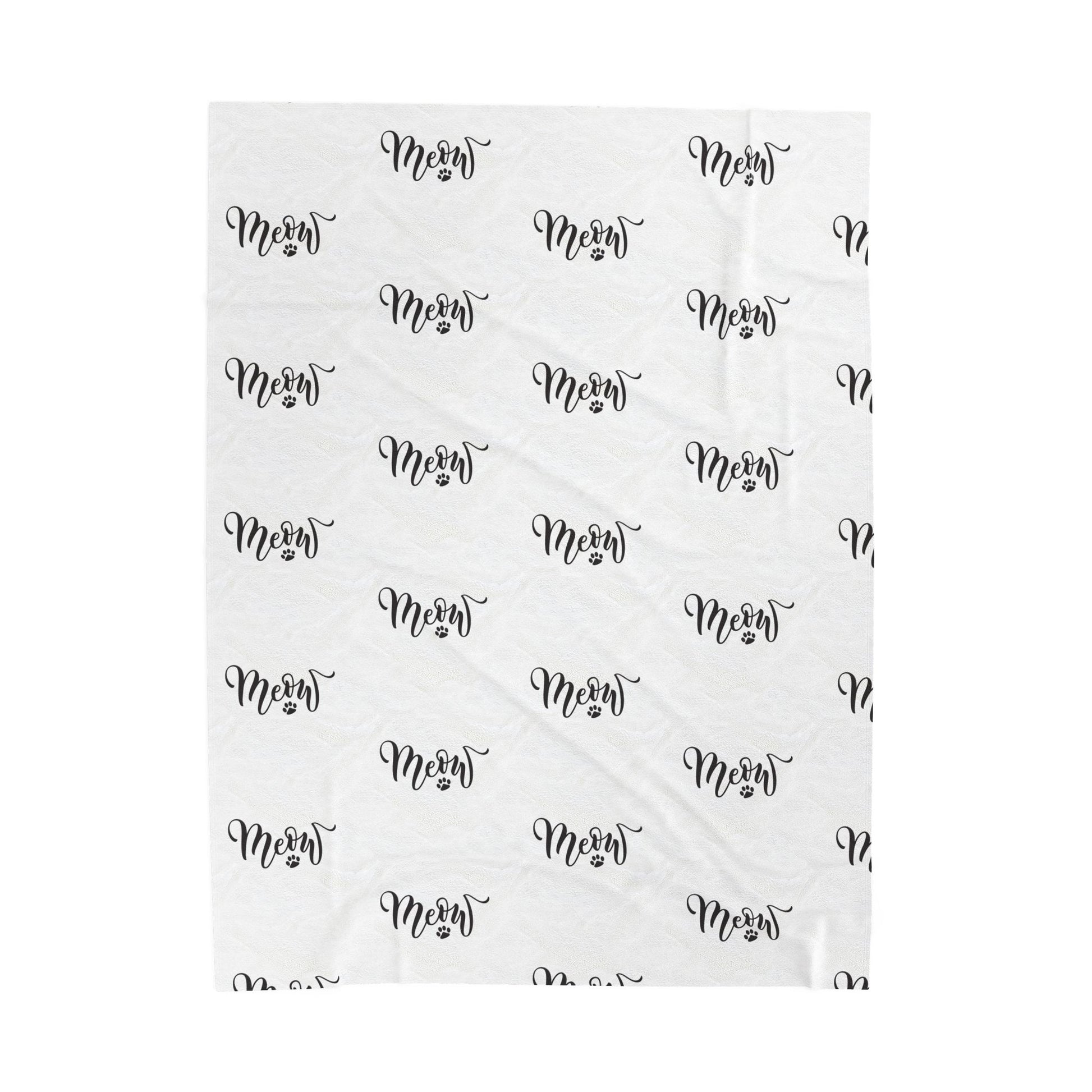 Meow - Velveteen Plush Blanket