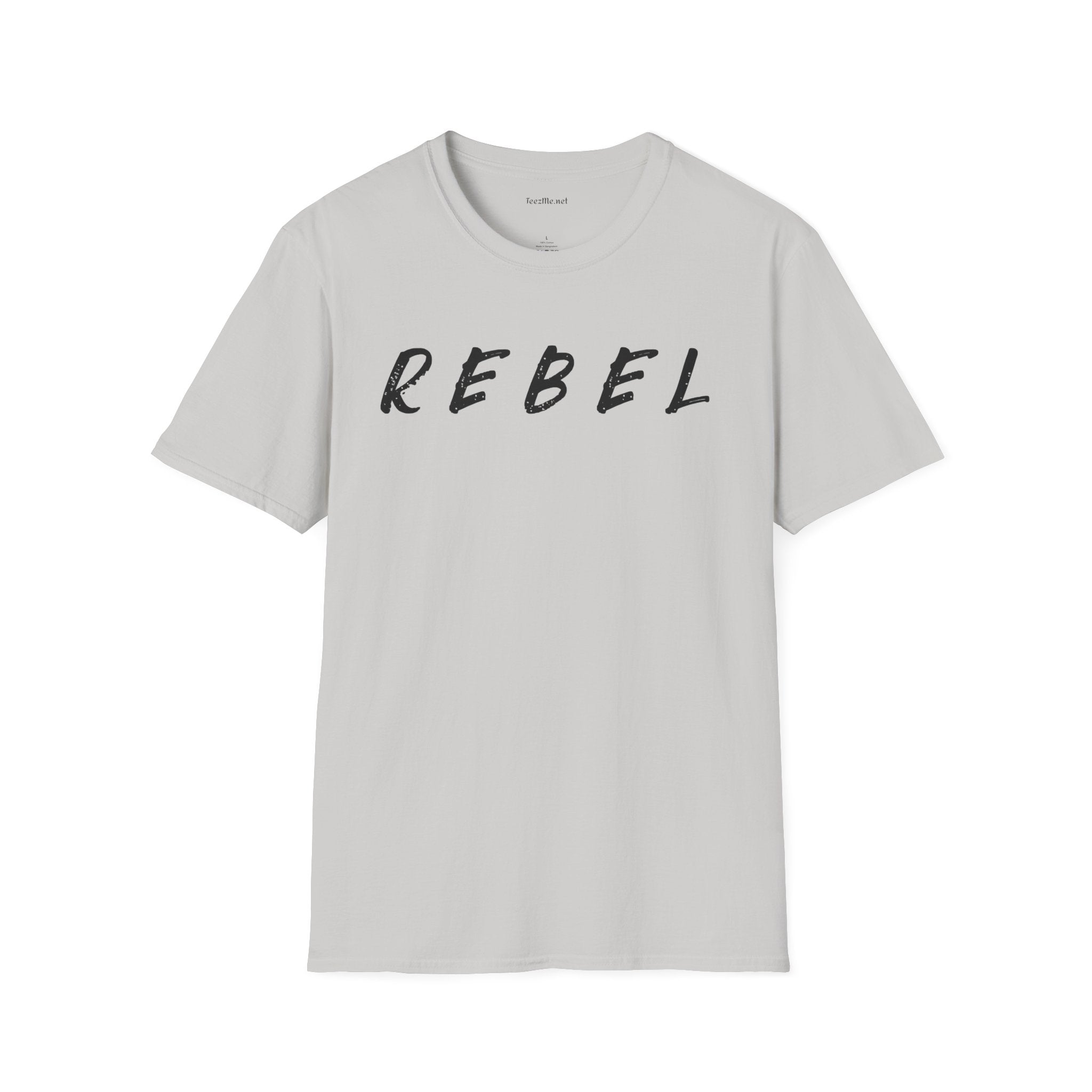 REBEL (black text) Unisex Softstyle T-Shirt 100% Cotton Graphic