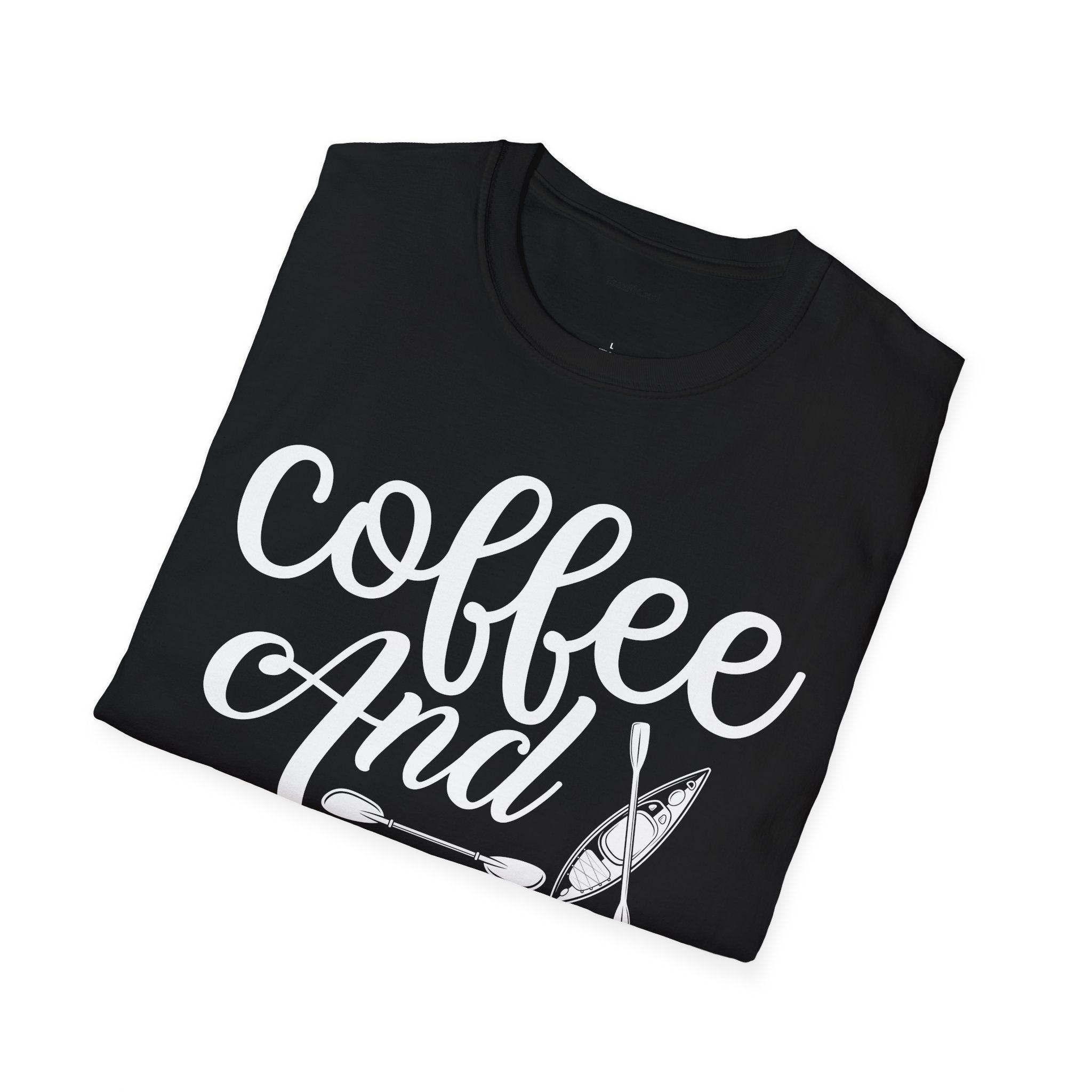 Coffee and Kayaks - Unisex Softstyle T-Shirt 100% Cotton Graphic
