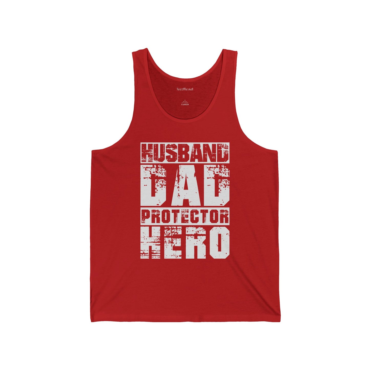 Husband Dad Protector Hero Unisex Jersey Tank