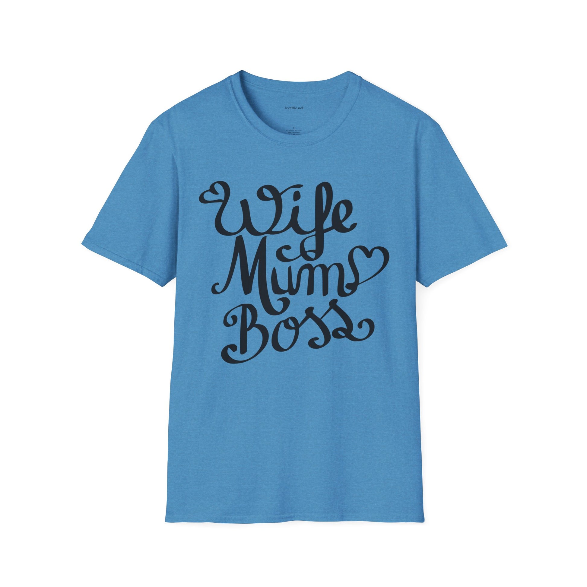 Wife Mum Boss - Unisex Softstyle T-Shirt 100% Cotton Graphic