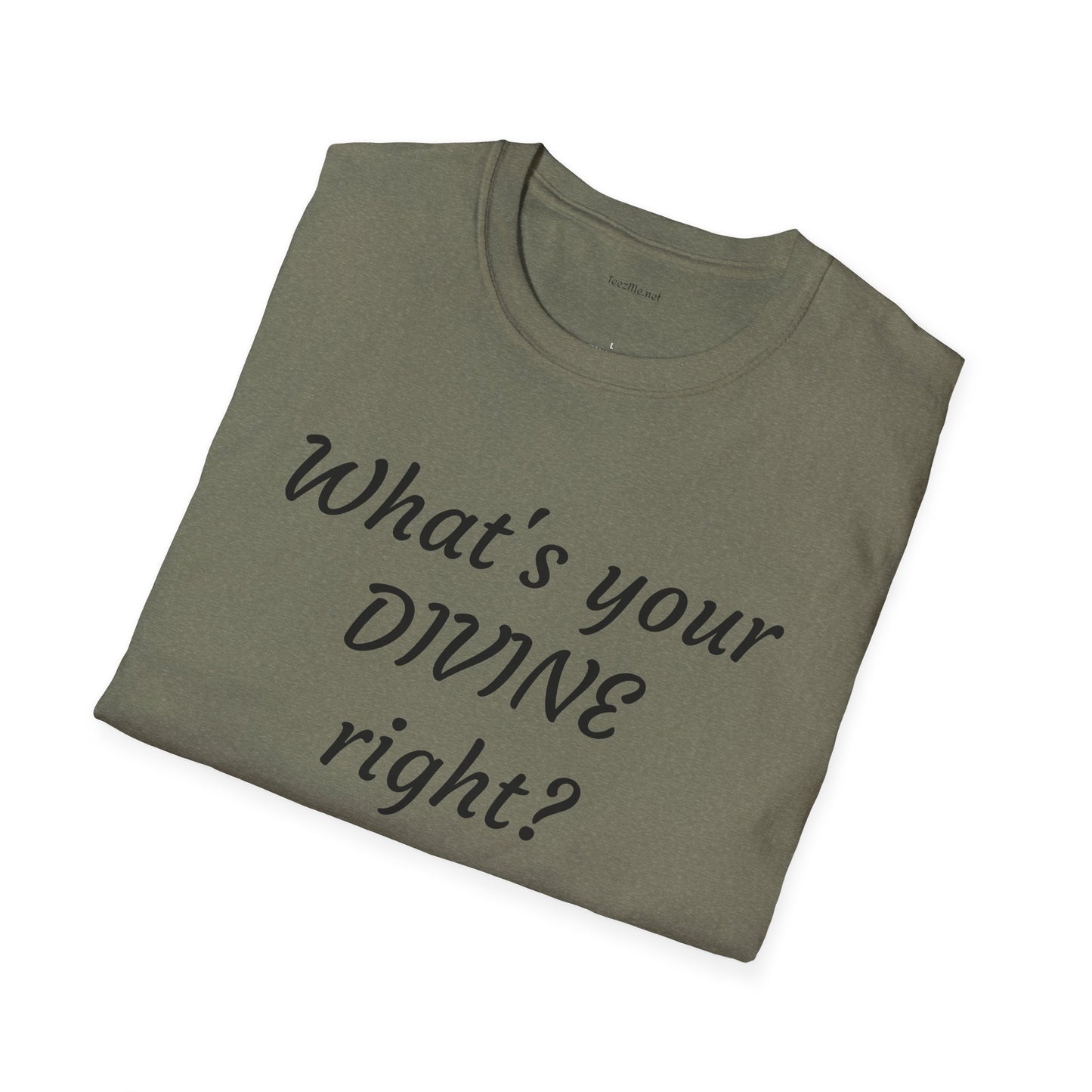 What's your DIVINE right? - Unisex Softstyle T-Shirt 100% Cotton Graphic