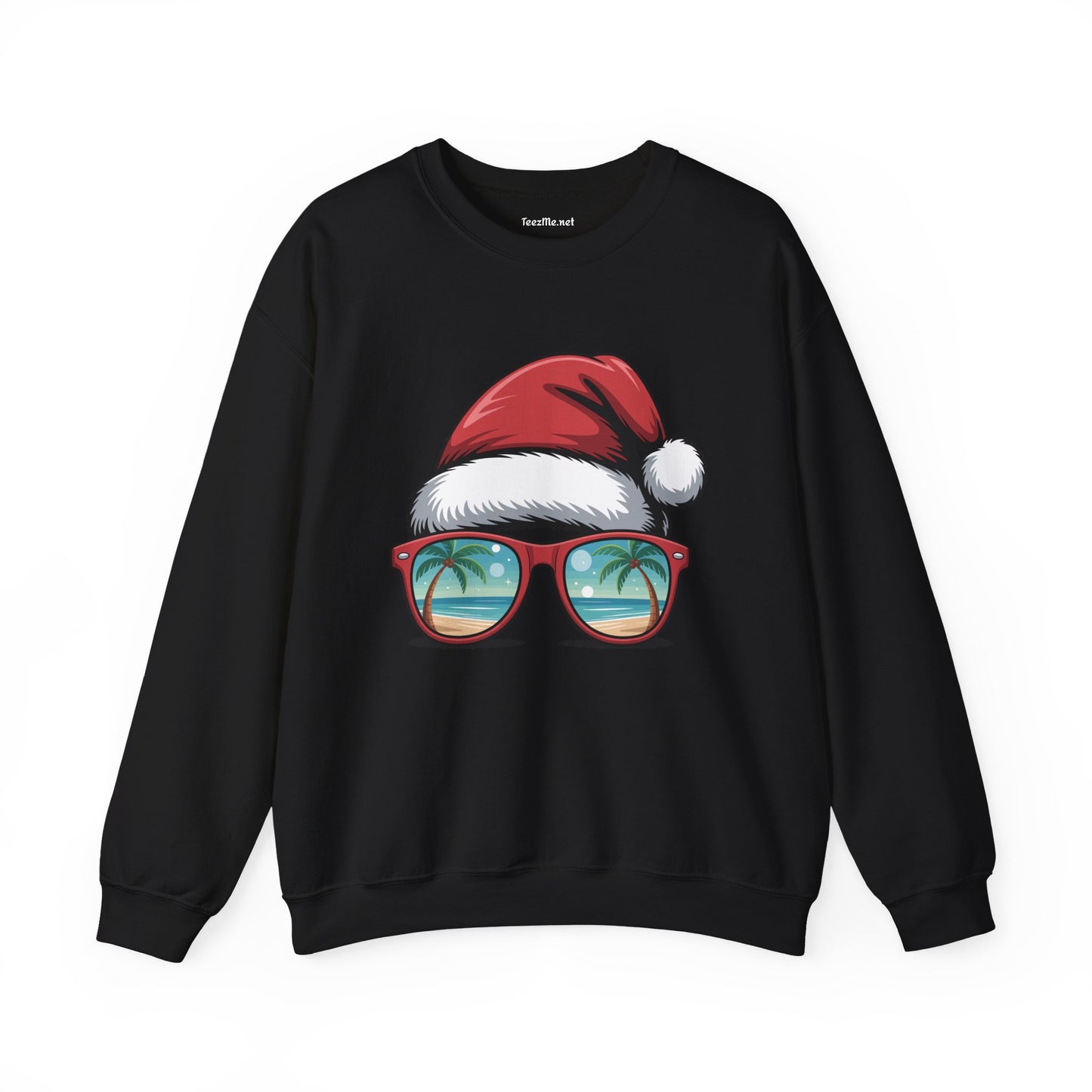 Santa Beach Hat Unisex Heavy Blend™ Crewneck Sweatshirt