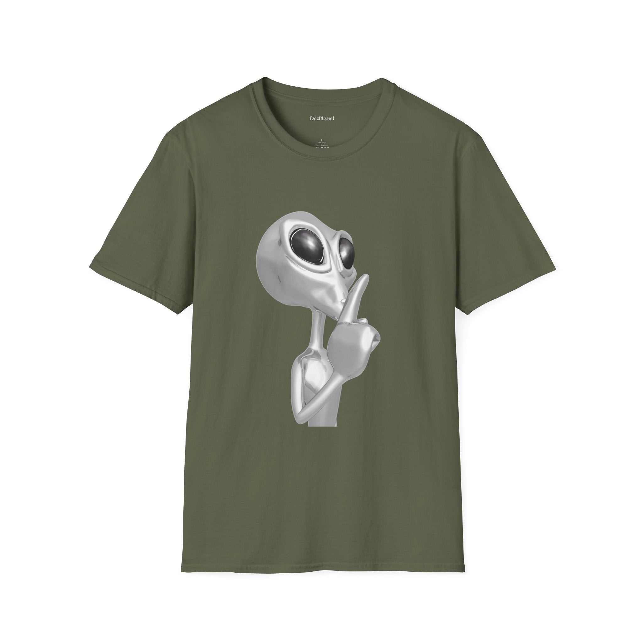 Secret Alien - Unisex Softstyle T-Shirt 100% Cotton Graphic
