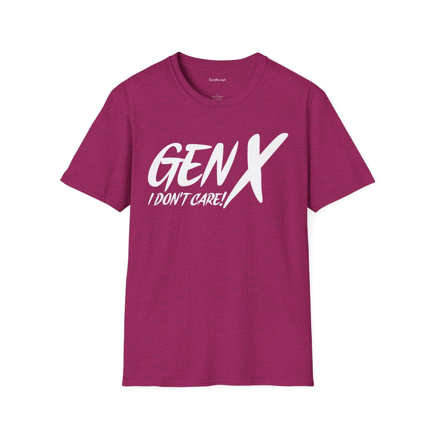 GEN X (I don't care) Unisex Soft Style T-Shirt 100% Cotton Graphic