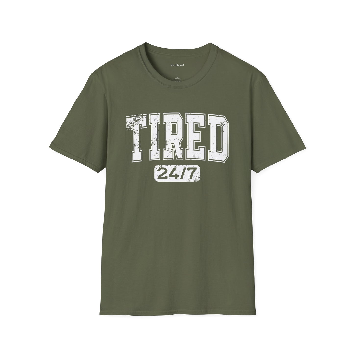 Tired 24/7 01 Unisex Softstyle T-Shirt 100% Cotton