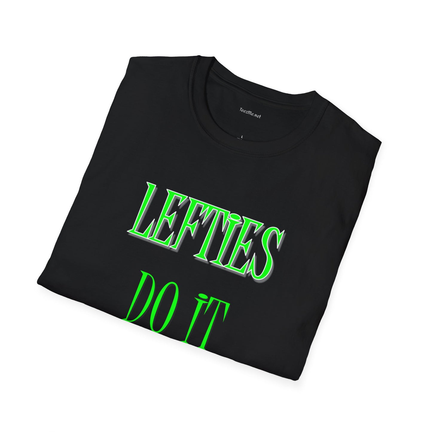 Lefties do it Right (green) - Unisex Softstyle T-Shirt 100% Cotton Graphic