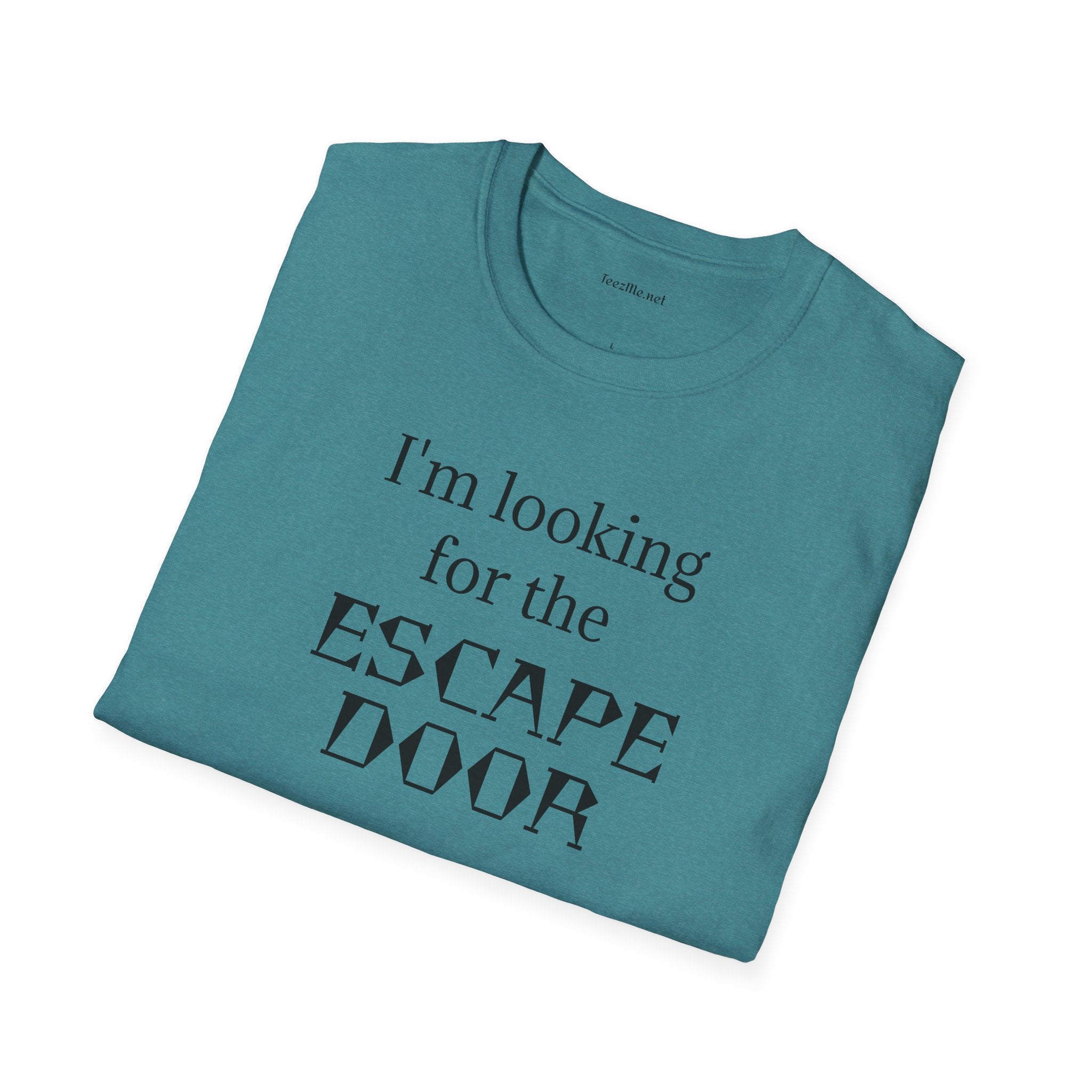 I'm looking for the ESCAPE DOOR - Unisex Softstyle T-Shirt 100% Cotton Graphic