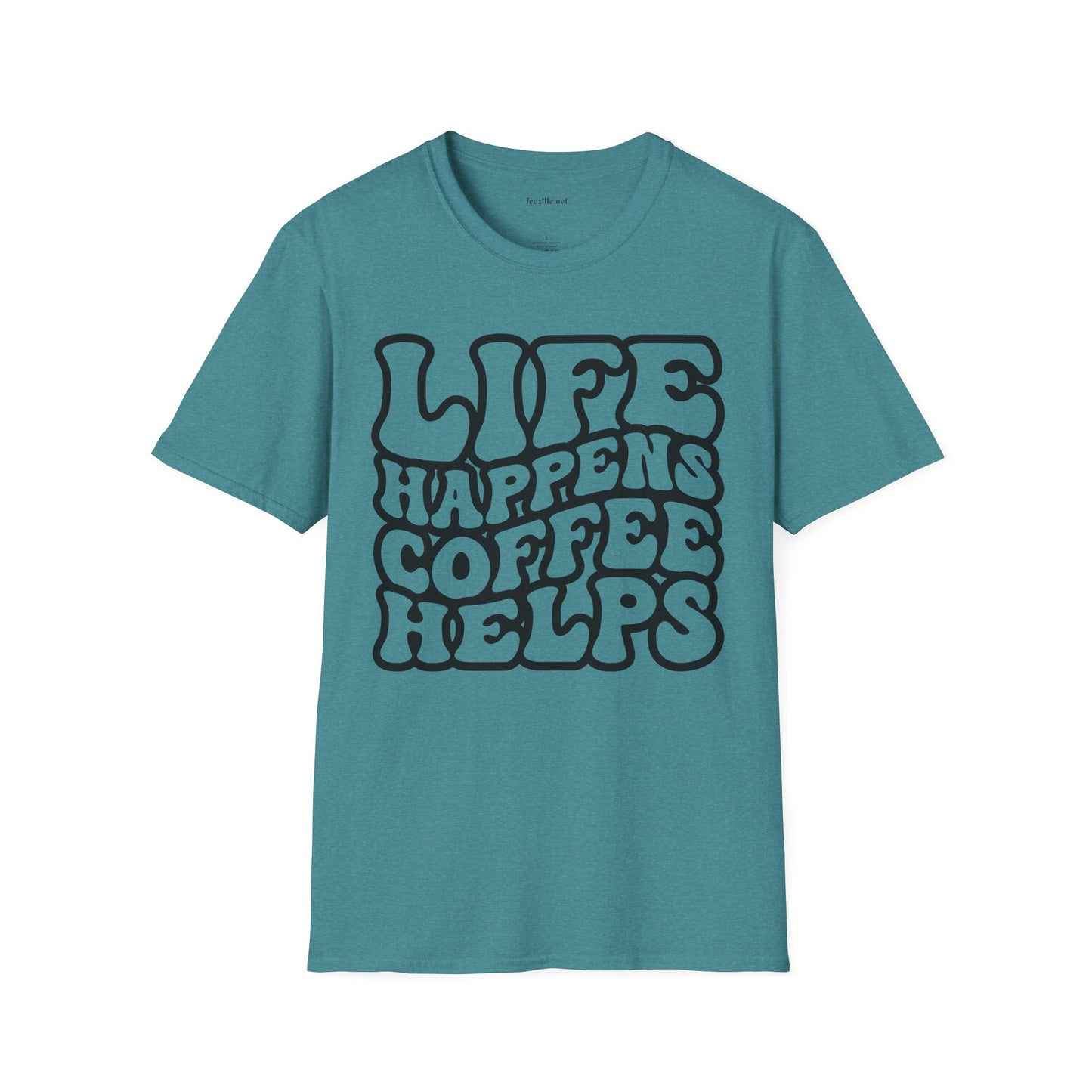Life Happens Coffee Helps Unisex Softstyle T-Shirt 100% Cotton
