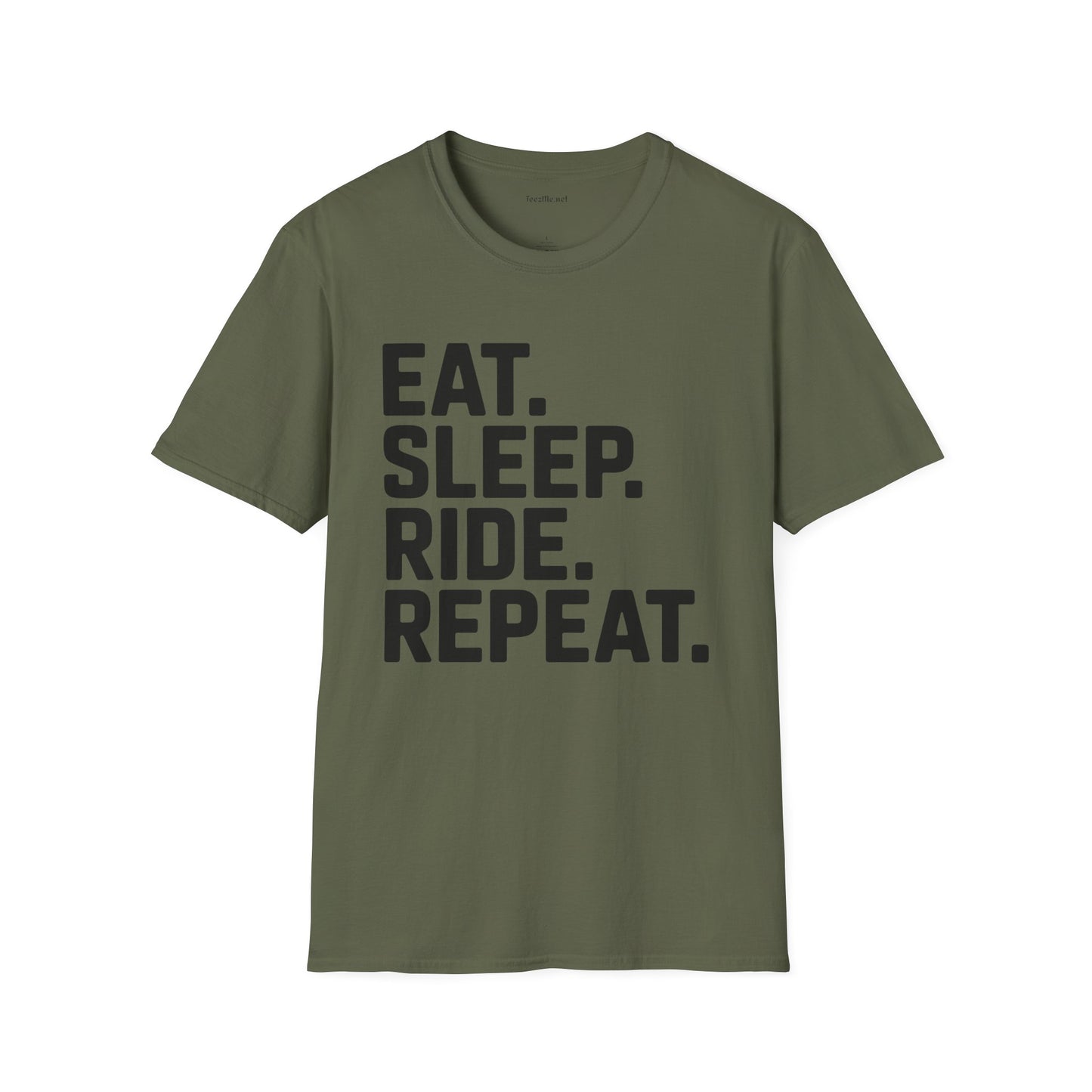 Eat Sleep Ride Repeat Unisex SoftStyle T-Shirt 100% Cotton Graphic