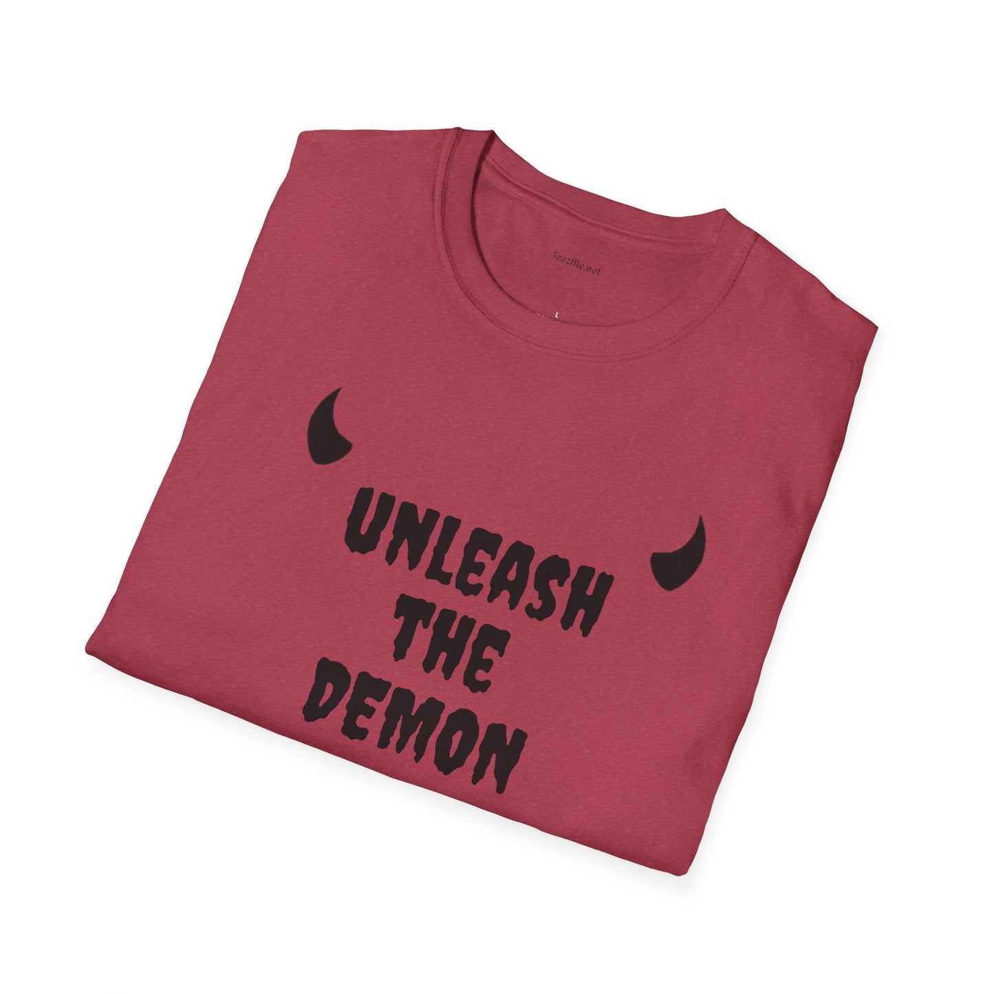 unleash the DEMON - Unisex Softstyle T-Shirt 100% Cotton Graphic