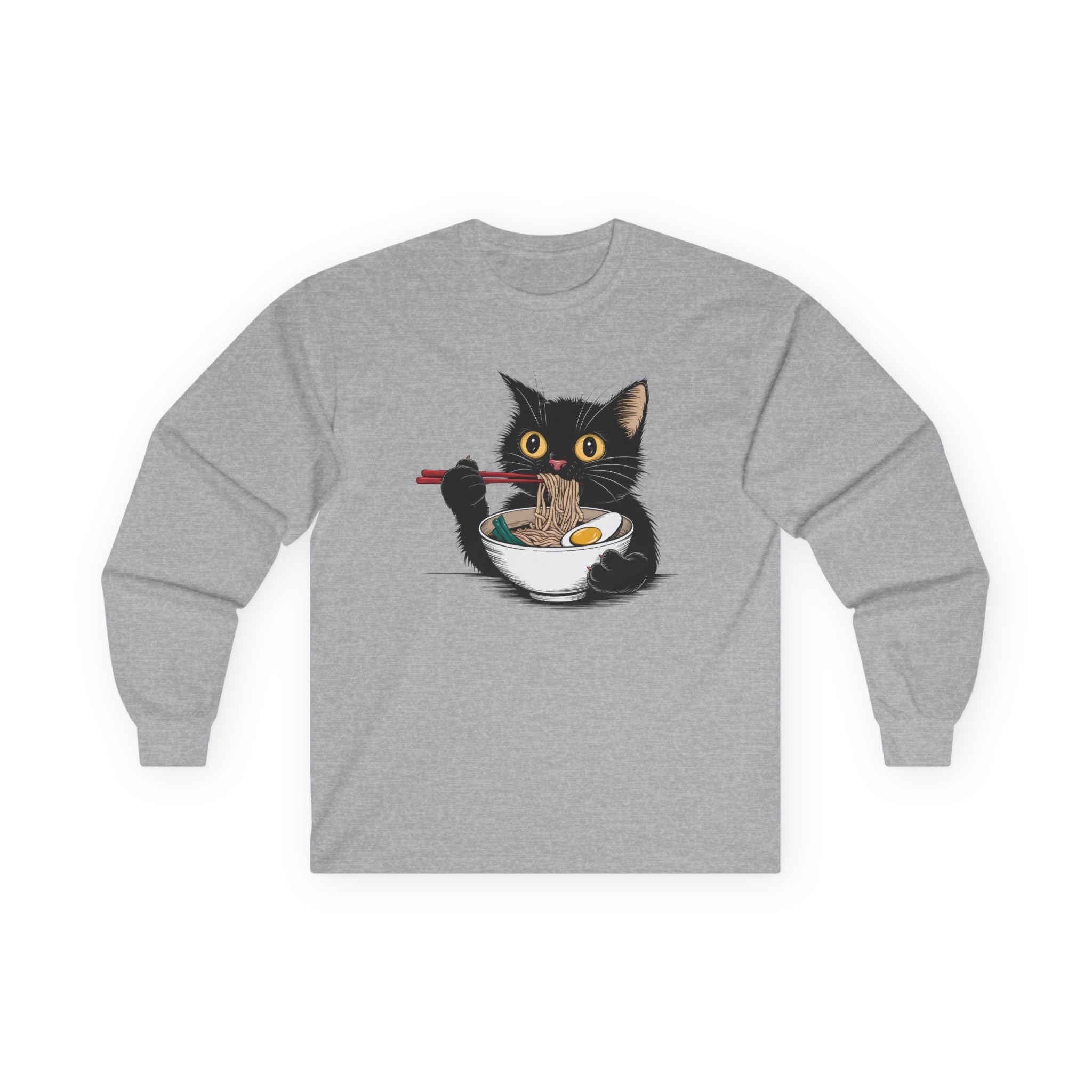Ramen Lover Black Cat Unisex Ultra Cotton Long Sleeve Tee
