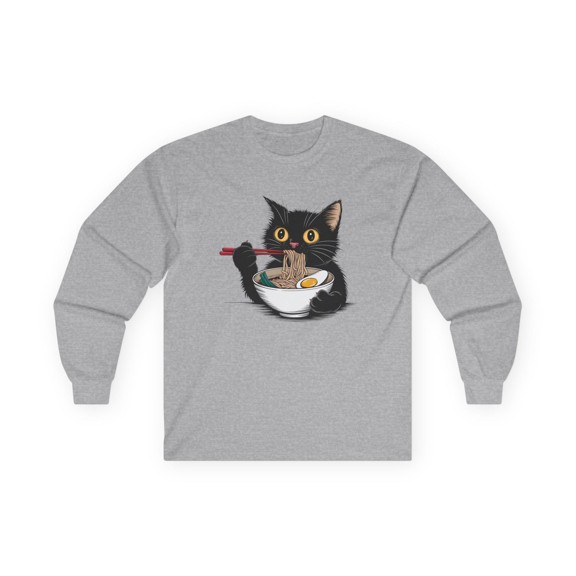Ramen Lover Black Cat Unisex Ultra Cotton Long Sleeve Tee