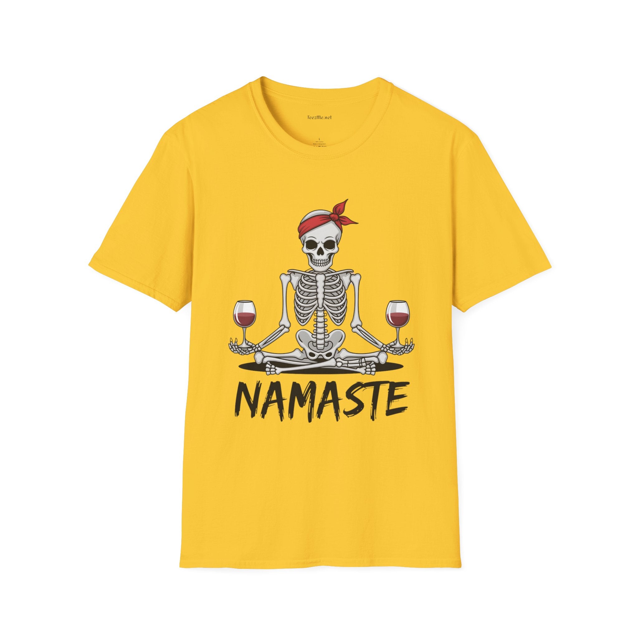 Namaste Skeleton - Unisex Softstyle T-Shirt 100% Cotton Graphic