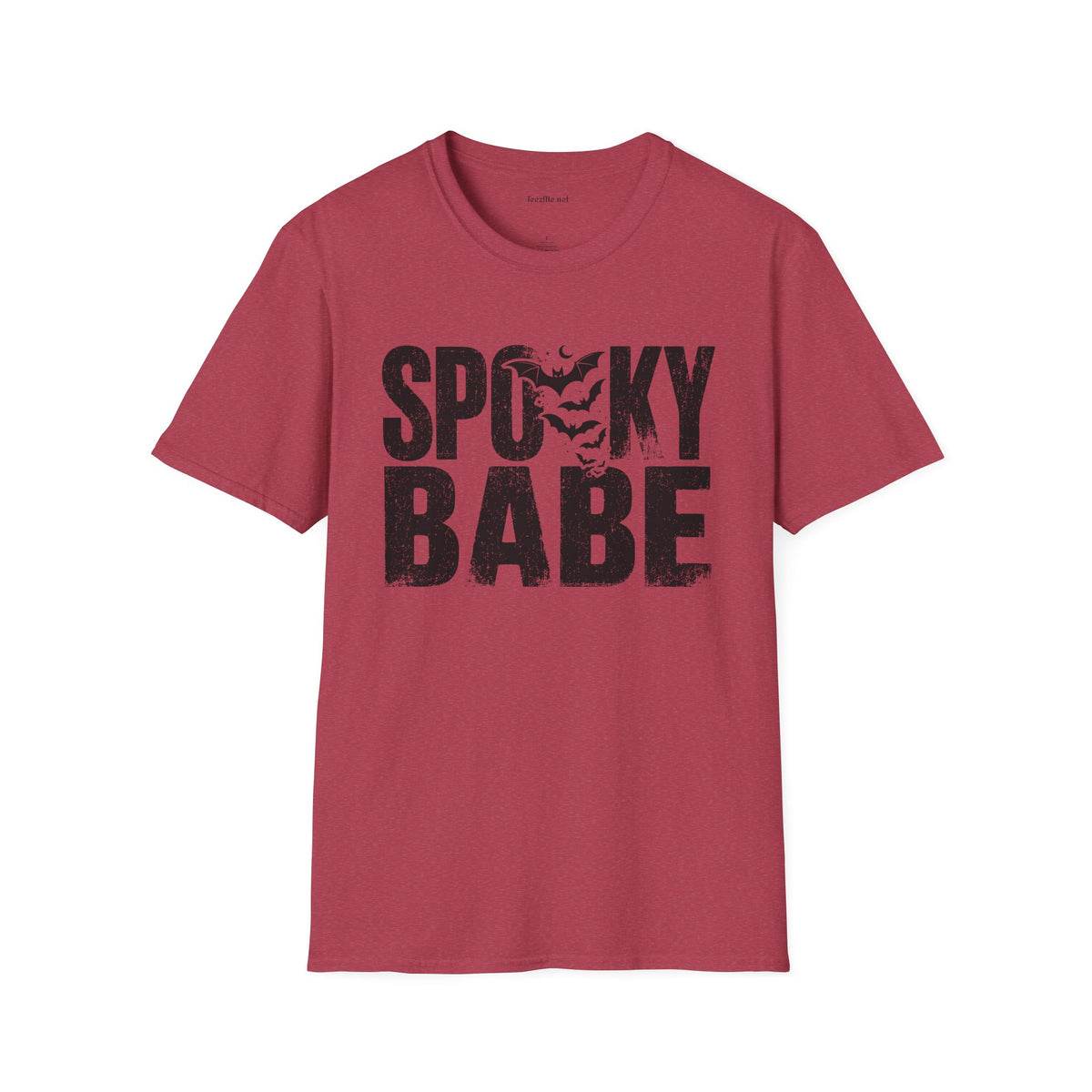 Spooky Babe Halloween T-Shirt — Orange Graphic Tee with Bats