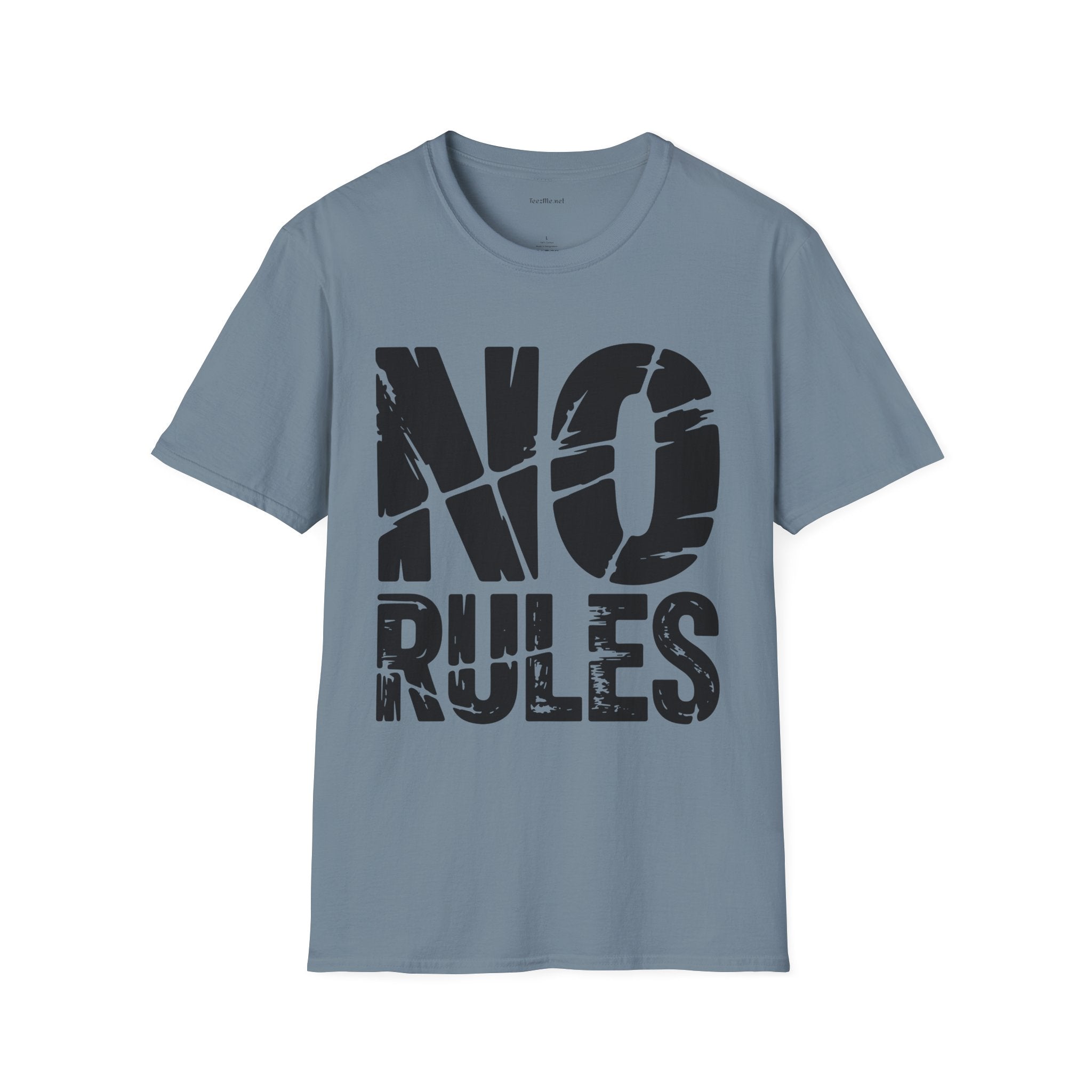 T-Shirt — "NO RULES" Bold Graphic Tee (Edgy Streetwear, Rebellious Statement Shirt)