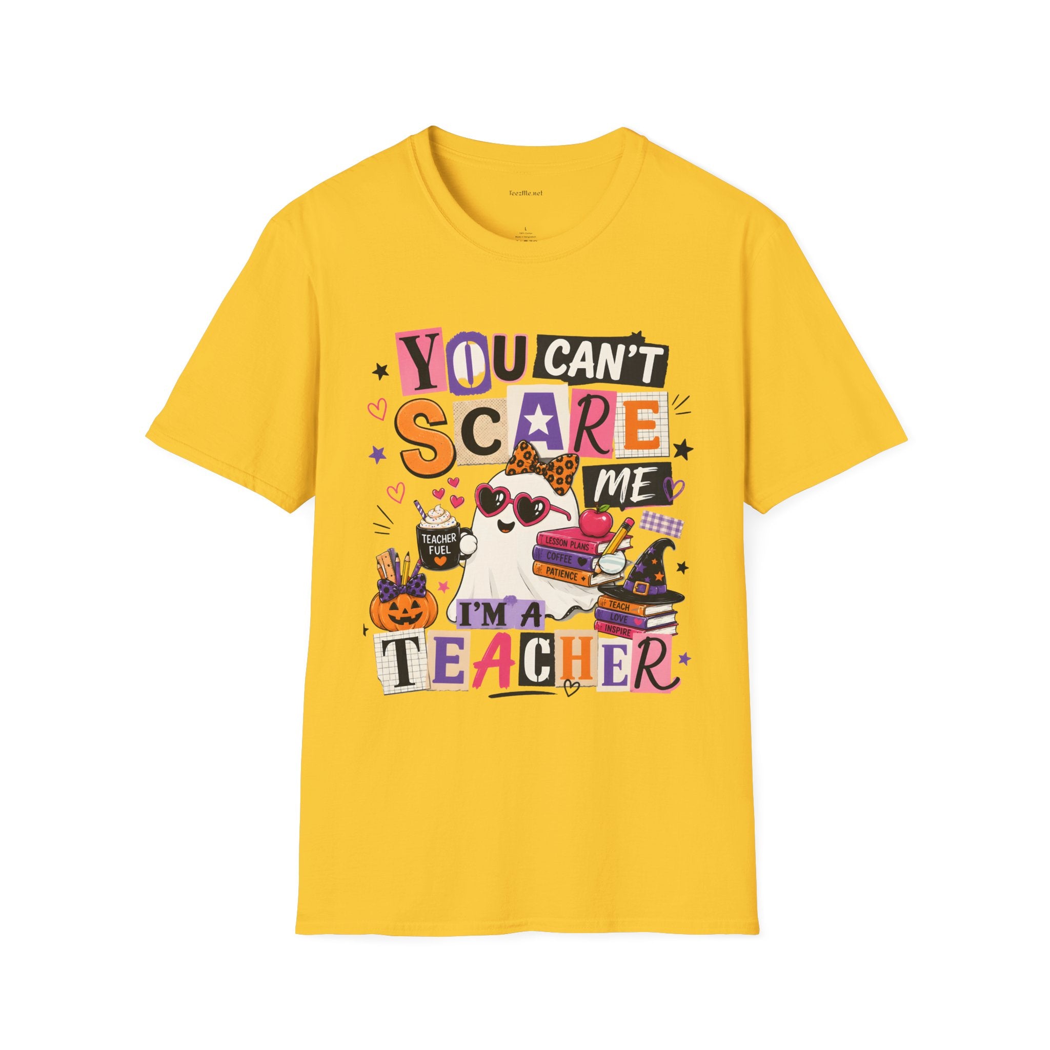 Teacher Halloween T-Shirt - "You Can't Scare Me, I'm a Teacher" Tee